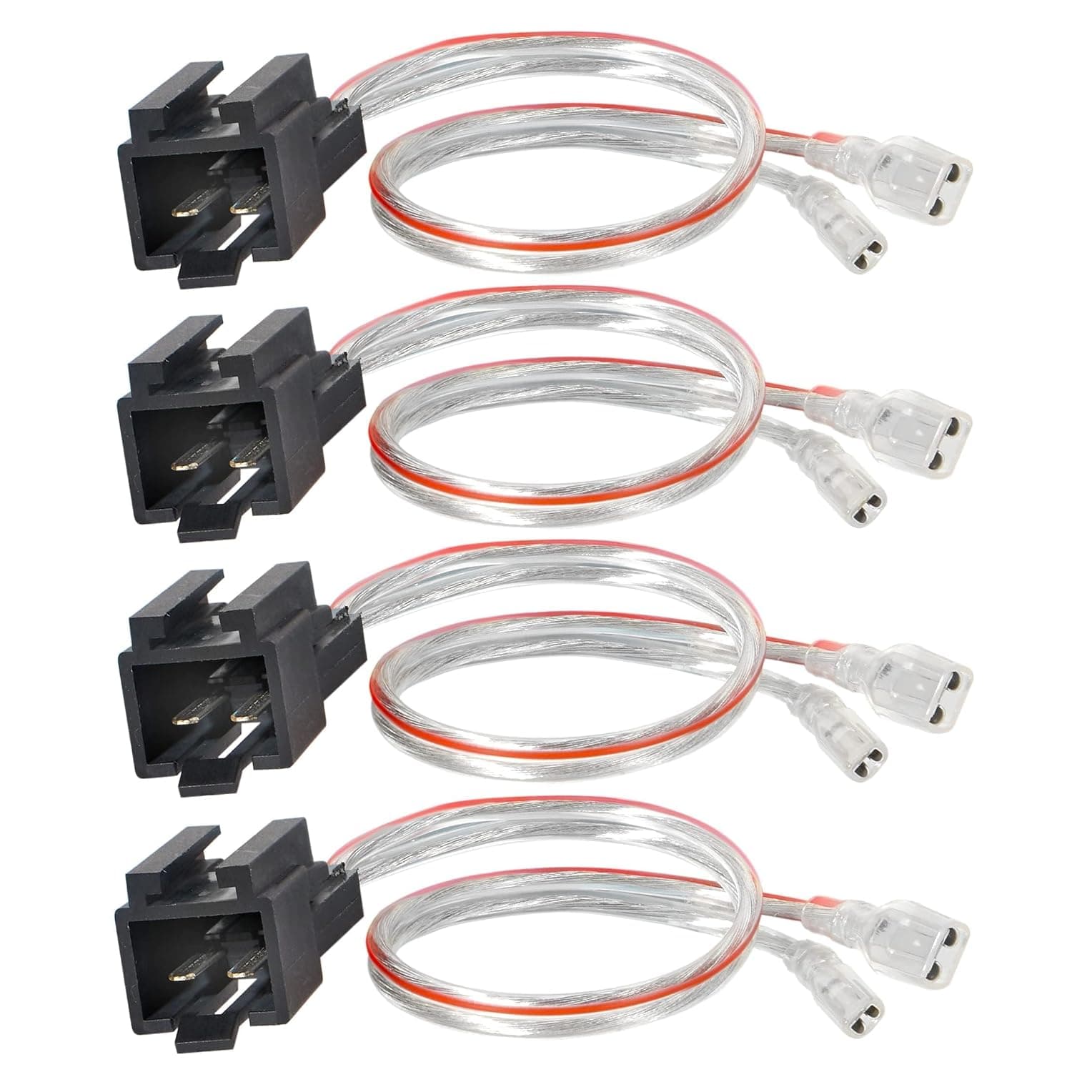 NuIth Car Speaker Wiring Harness Compatible with Chrysler/Dodge/Jeep/Eagle/Plymouth 1991-2007 Vehicles Aftermarket Door Speaker Audio Wire Connector 4PCS