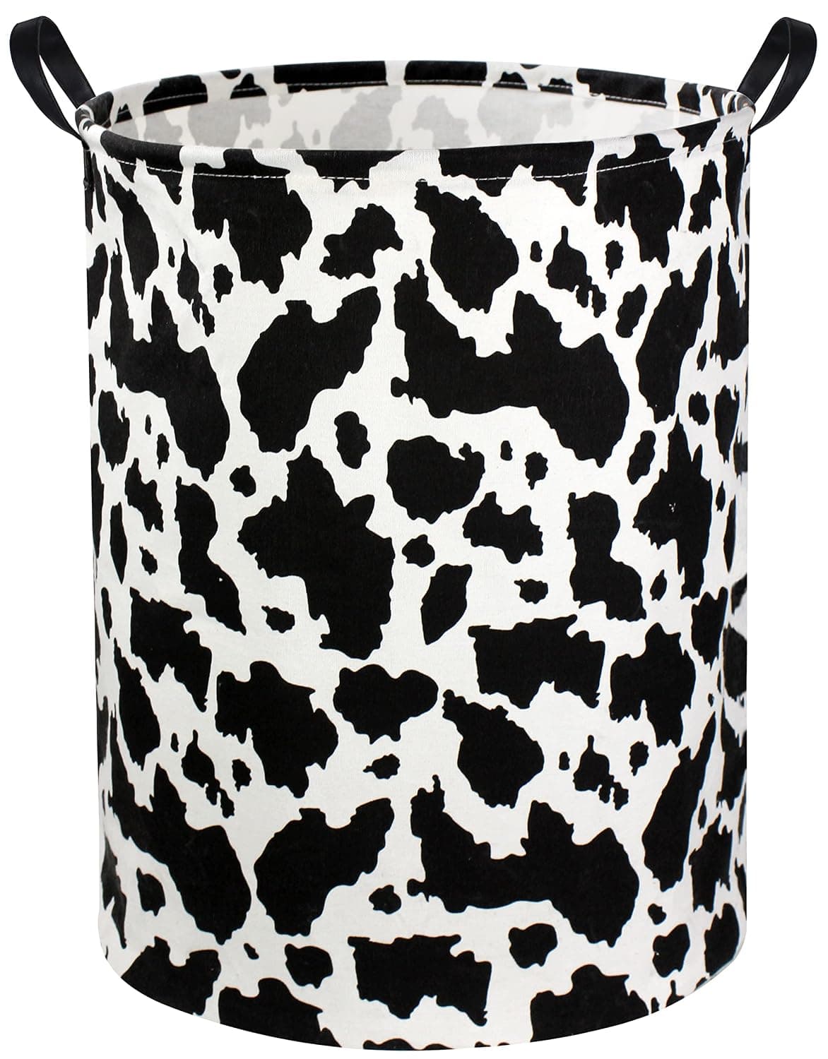 Cow Print Laundry Basket Baby Nursery Clothes Hamper Collapsible Toy Storage Bin Organizer with Handles for Kids,Boys and Girls Room Decor(Cow)