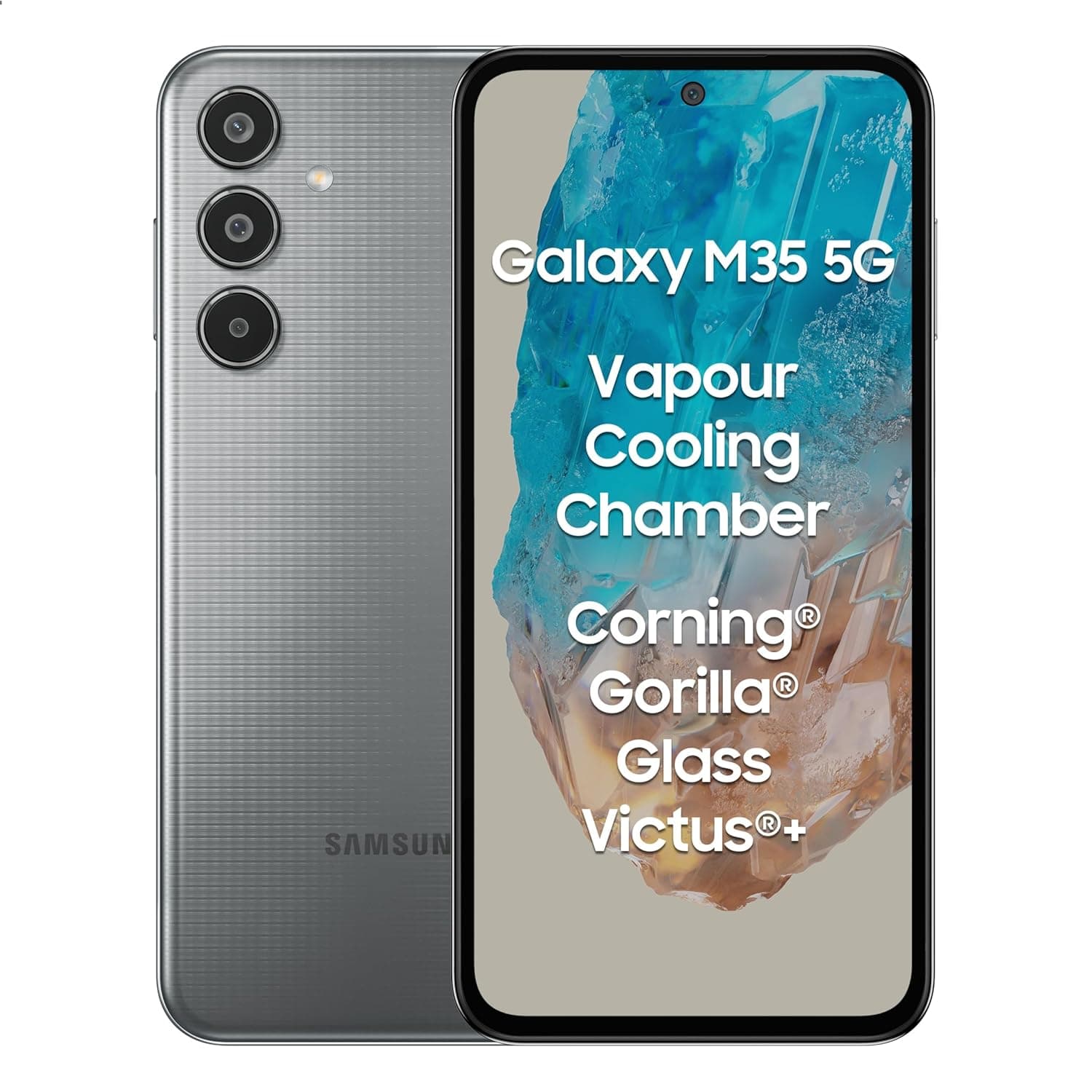 Samsung Galaxy M35 Dual-SIM 128GB ROM + 6GB RAM (GSM Only | No CDMA) Factory Unlocked 5G Smartphone (Gray) - International Version