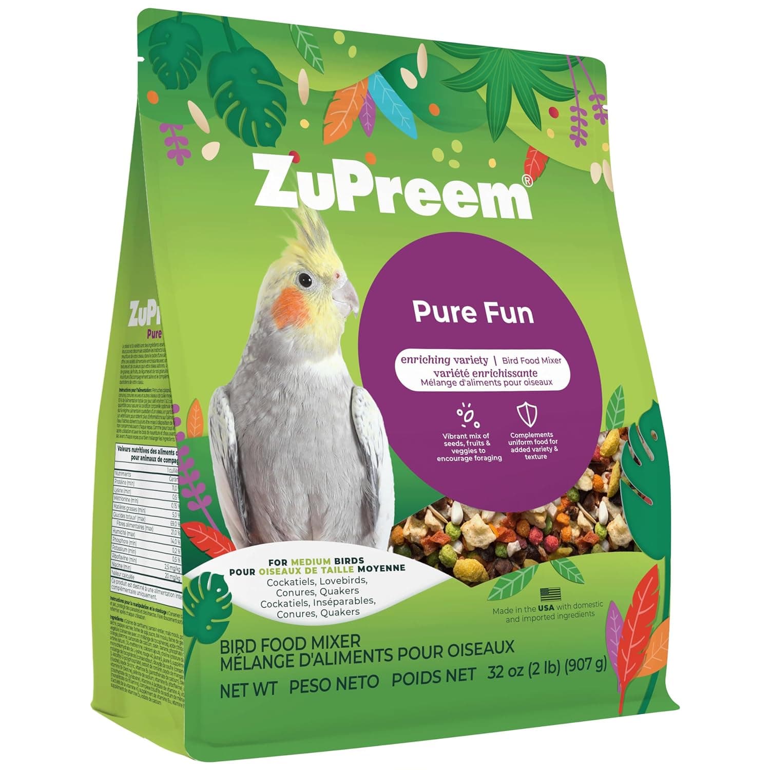 Zupreem Birds Pure Fun Medium 907g