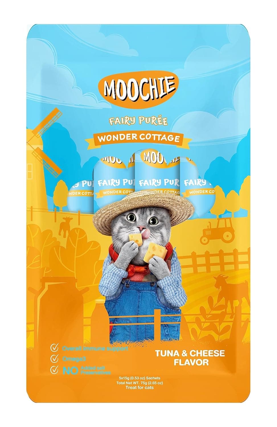 Moochie Wonder Cottage Tuna & Cheese Flavor 15G Pouch