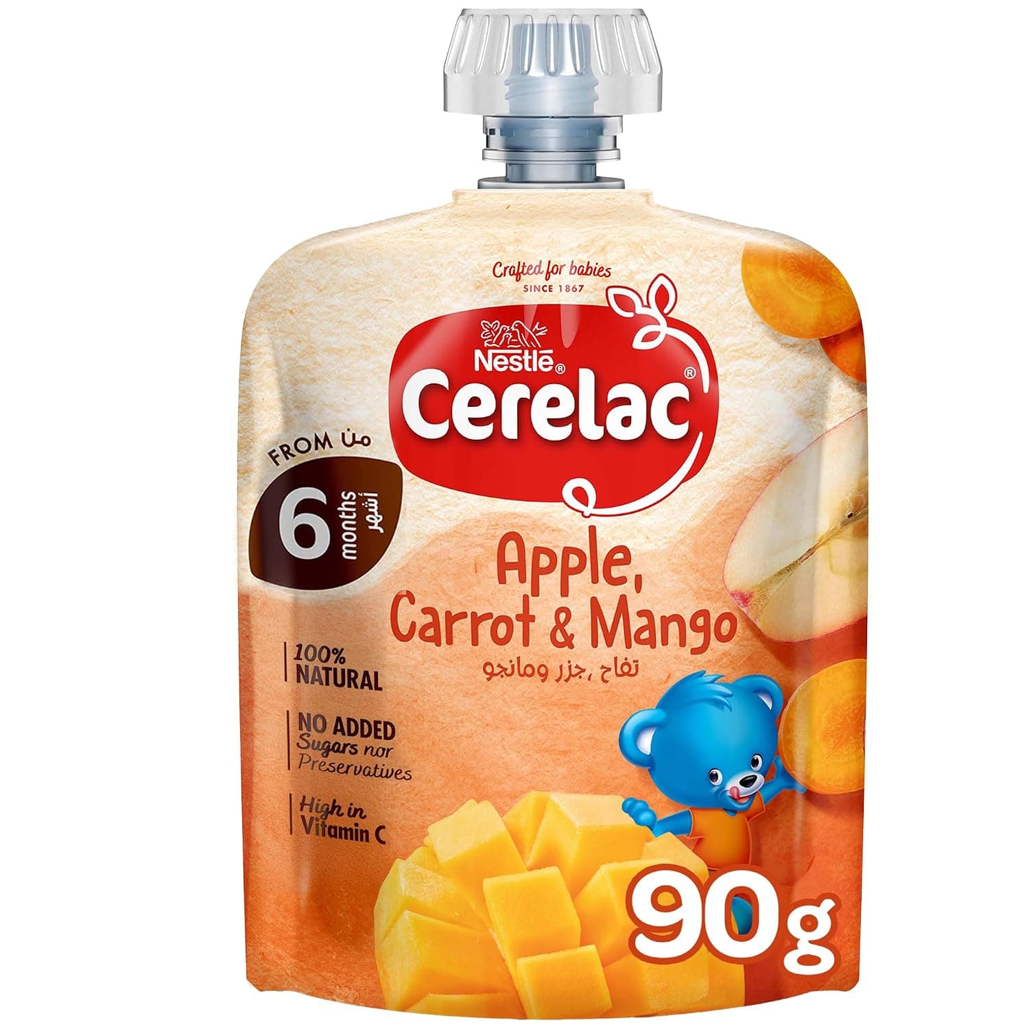 Cerelac Apple, Carrot and Mango Baby Food, 90g - Pack of 1