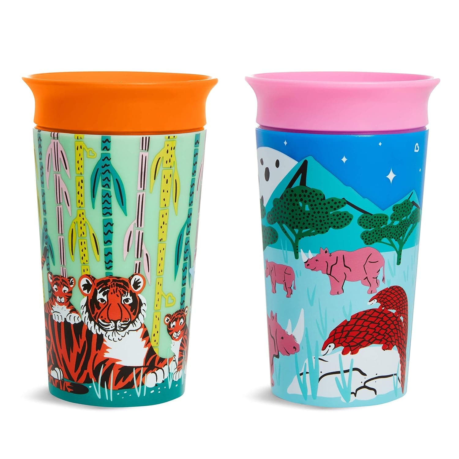 Munchkin - Miracle 360° Wildlove Sippy Cup 2pk 9oz -Rhino/Tiger