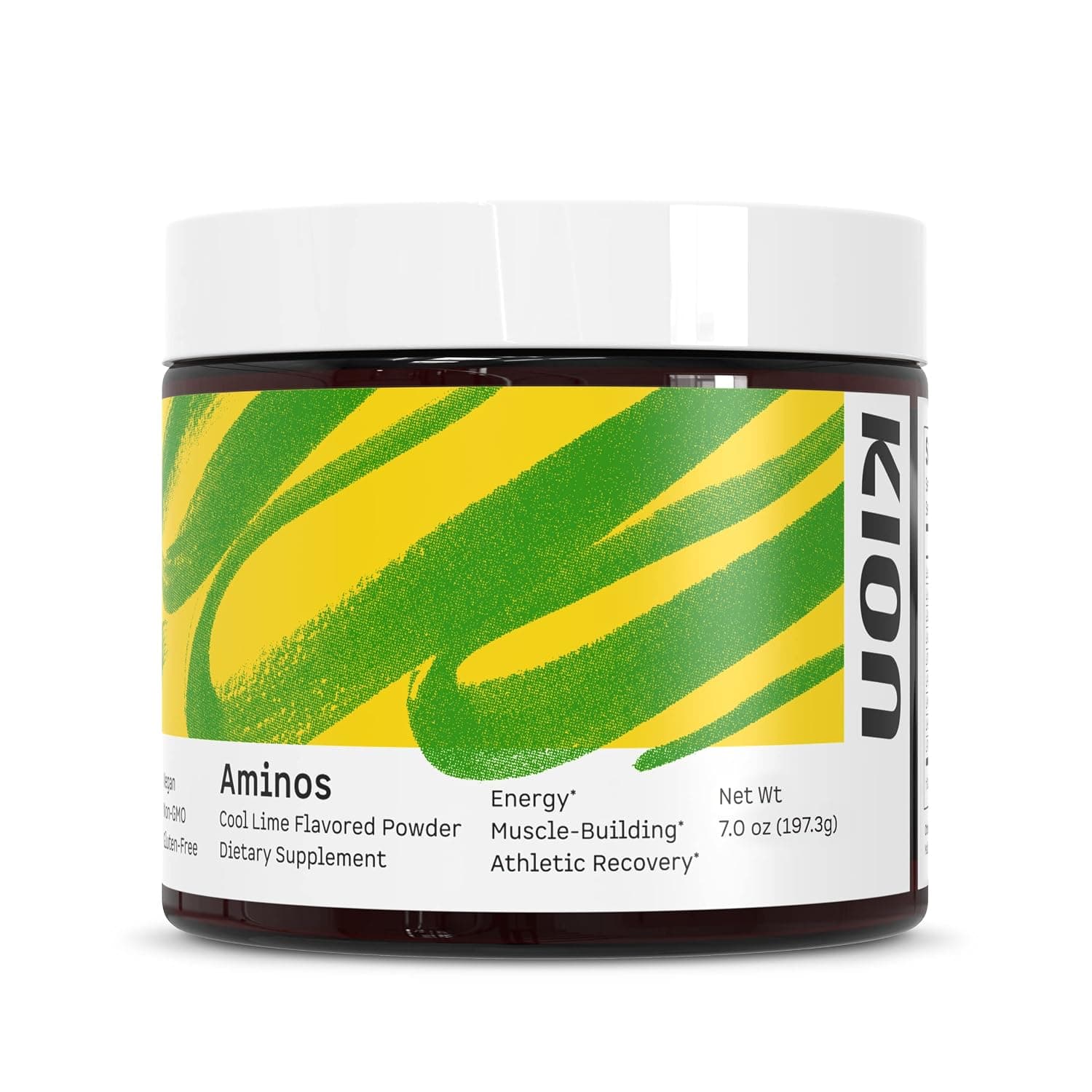Kion Aminos Essential Amino Acids Supplement - Amino Acid Powder, Amino Energy Powder, Essential Energy Without Caffeine, Essential Amino Acids, BCAA EAA - 30 Servings, Cool Lime | All 9 aminos, caffeine-free, sugar-free, to curb cravings and support muscle with age, dieting, or GLP-1 use