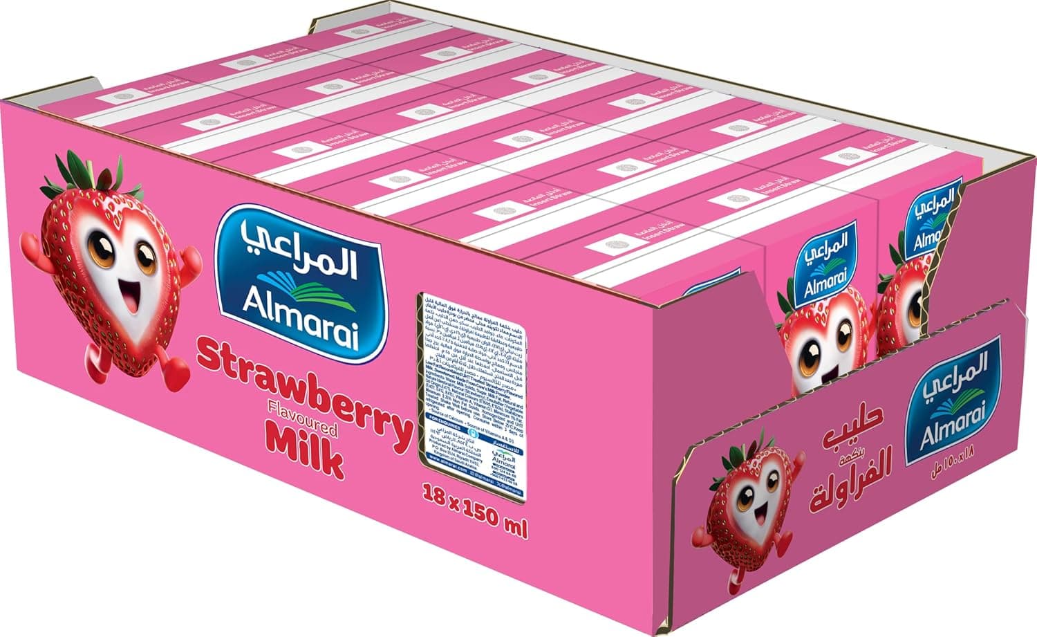Almarai Nijoom Strawberry Flavour Uht Milk, 18 Pieces, 150 ml- Pack of 1
