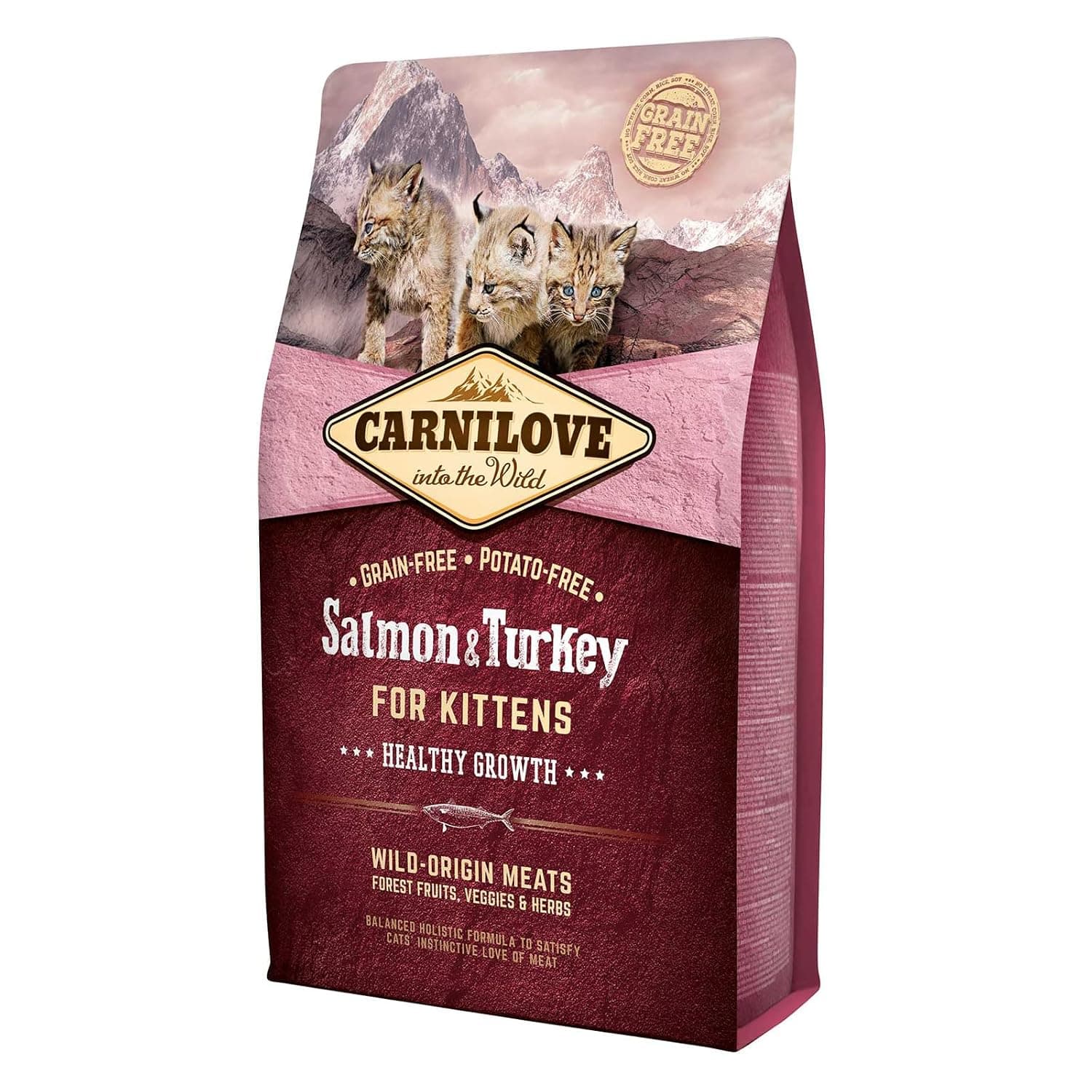 Carnilove Dry Cat Food with Salmon and Turkey for Kittens, 2 kg