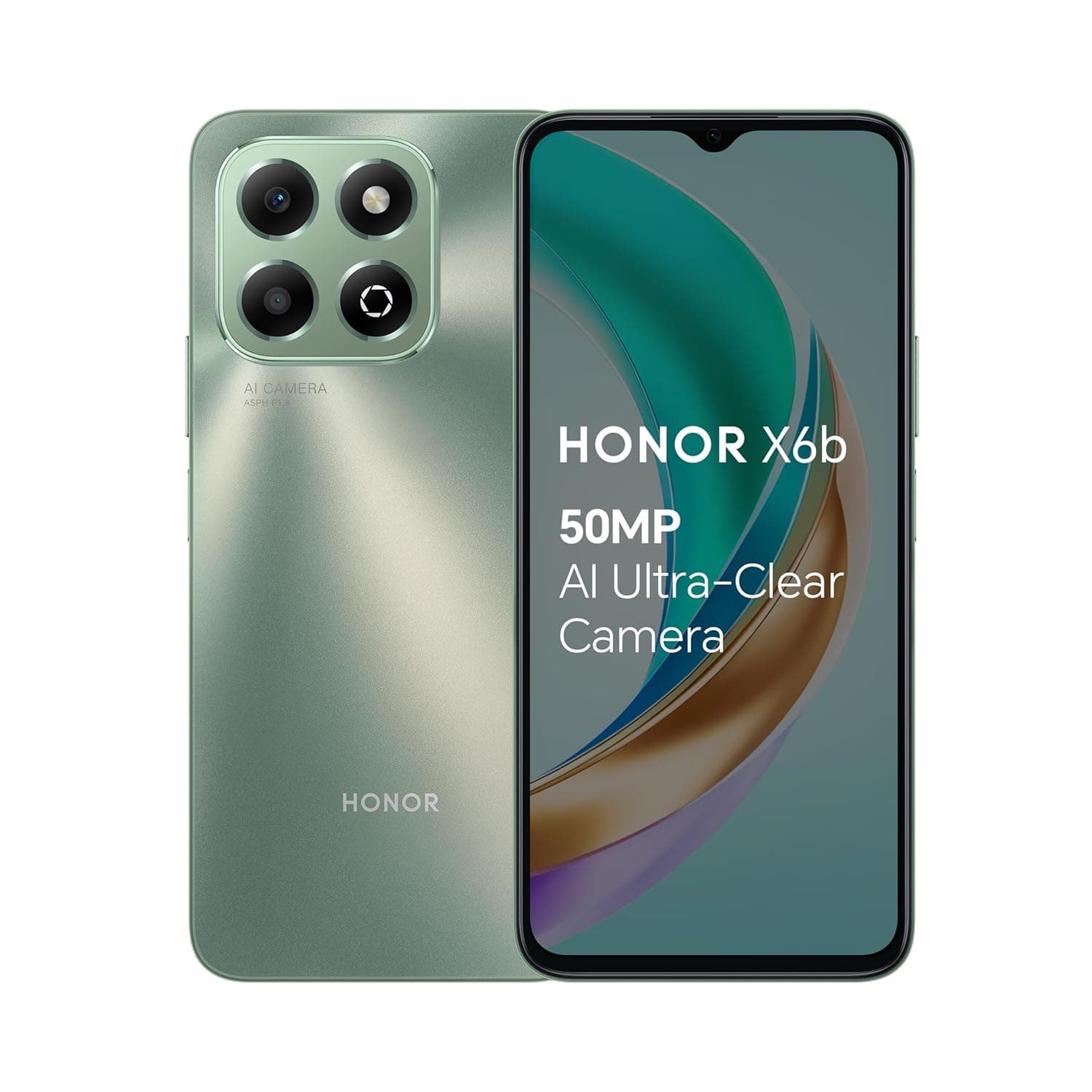Honor X6b DUAL-SIM 128GB ROM + 4GB RAM (GSM only | No CDMA) Factory Unlocked 4G/LTE SmartPhone (Forest Green) - International Version
