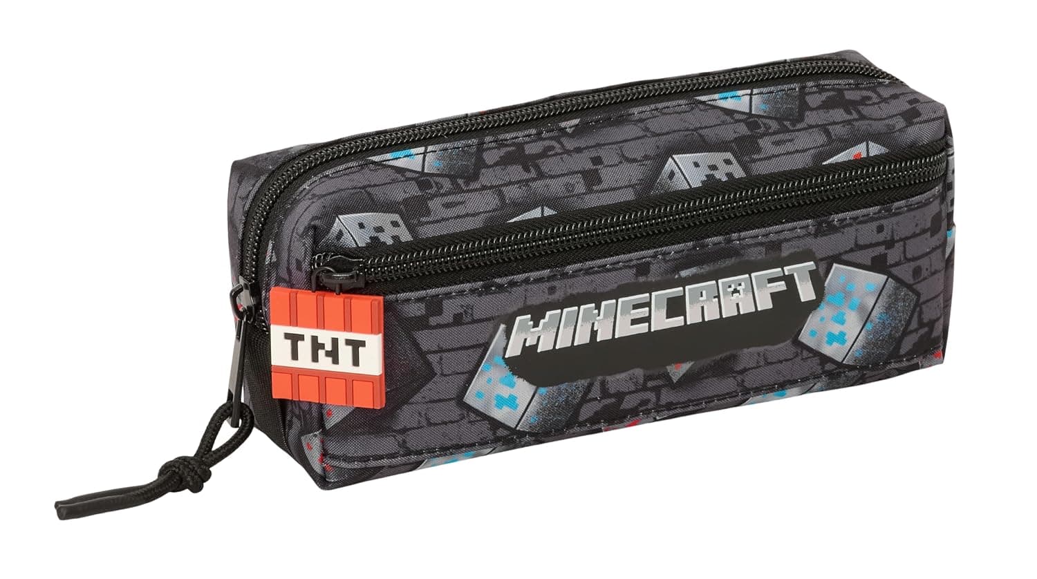 Minecraft Graffiti - Small Pencil Case for Children, Ideal for School Age, Comfortable and Versatile, Quality and Resilience, 22 x 6 x 8.5 cm