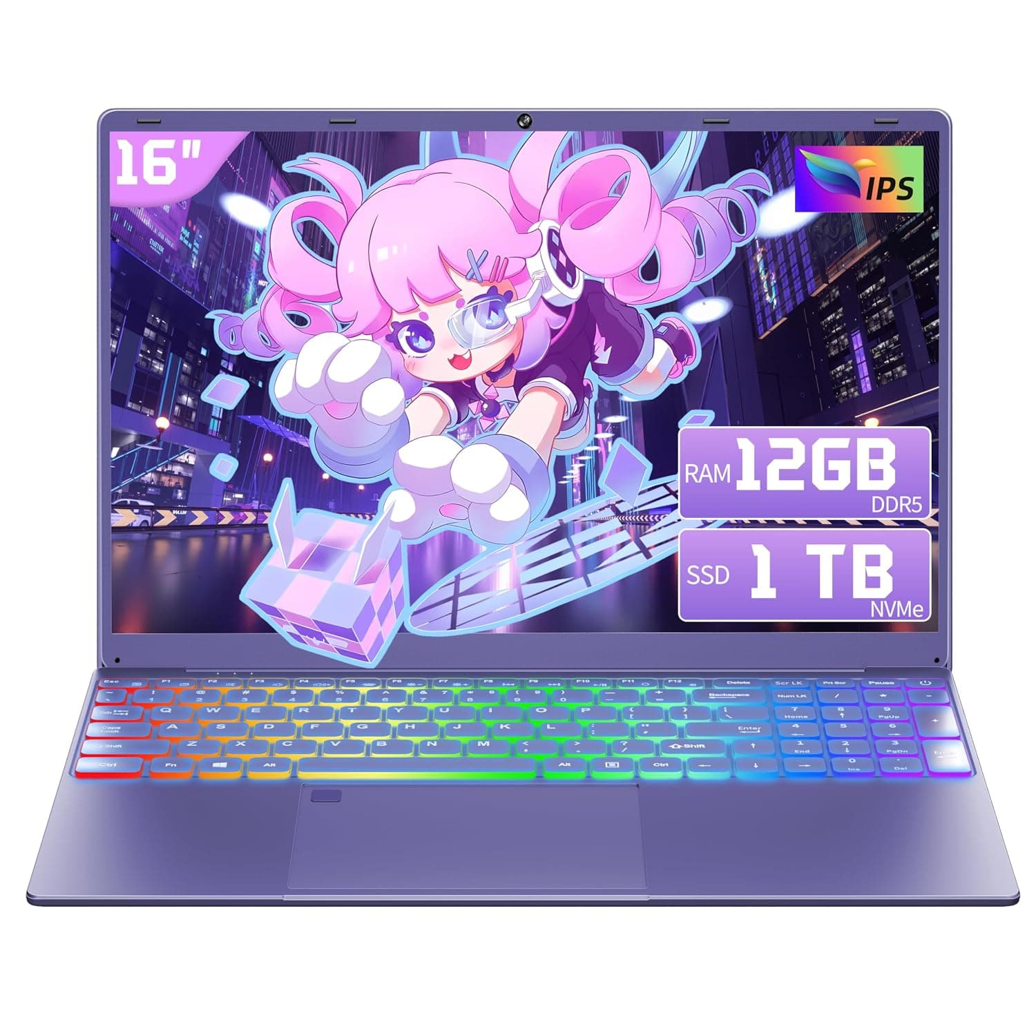 16 inch n95 Purple Laptop (12GB RAM | 1TB SSD)