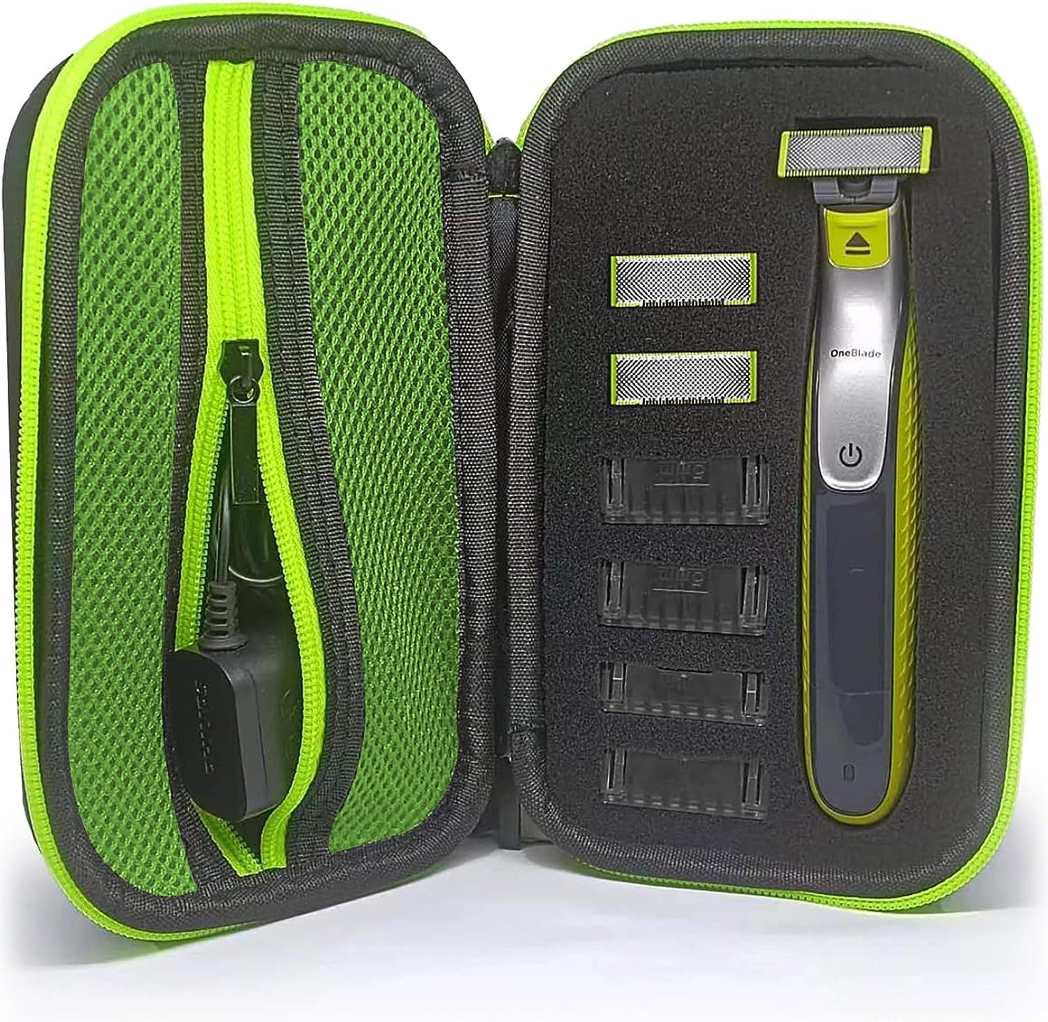 Hard Case ‌Compatible‌ with Philips Norelco Oneblade QP2520 QP2530 QP2620 QP2630, Waterproof Shaver Organizer Shockproof Travel Storage Box, Only Storage Box