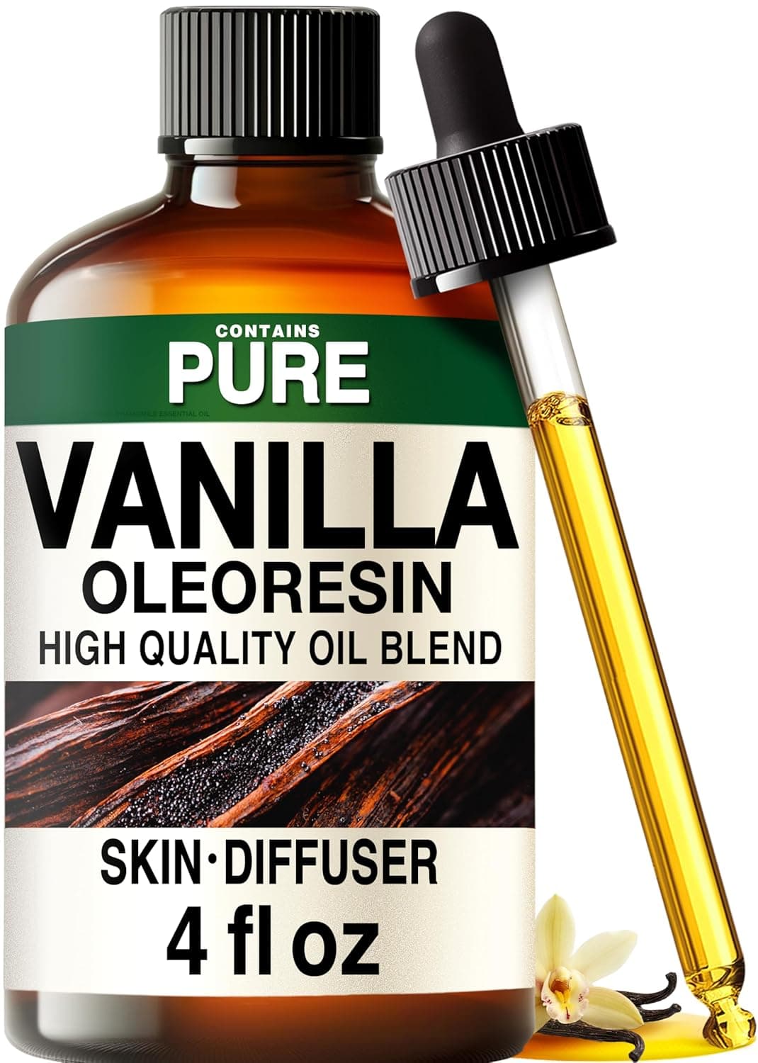 KUKKA Essential Oils Vanilla for Diffuser & Skin - Undiluted, 100% Natural (118ml)