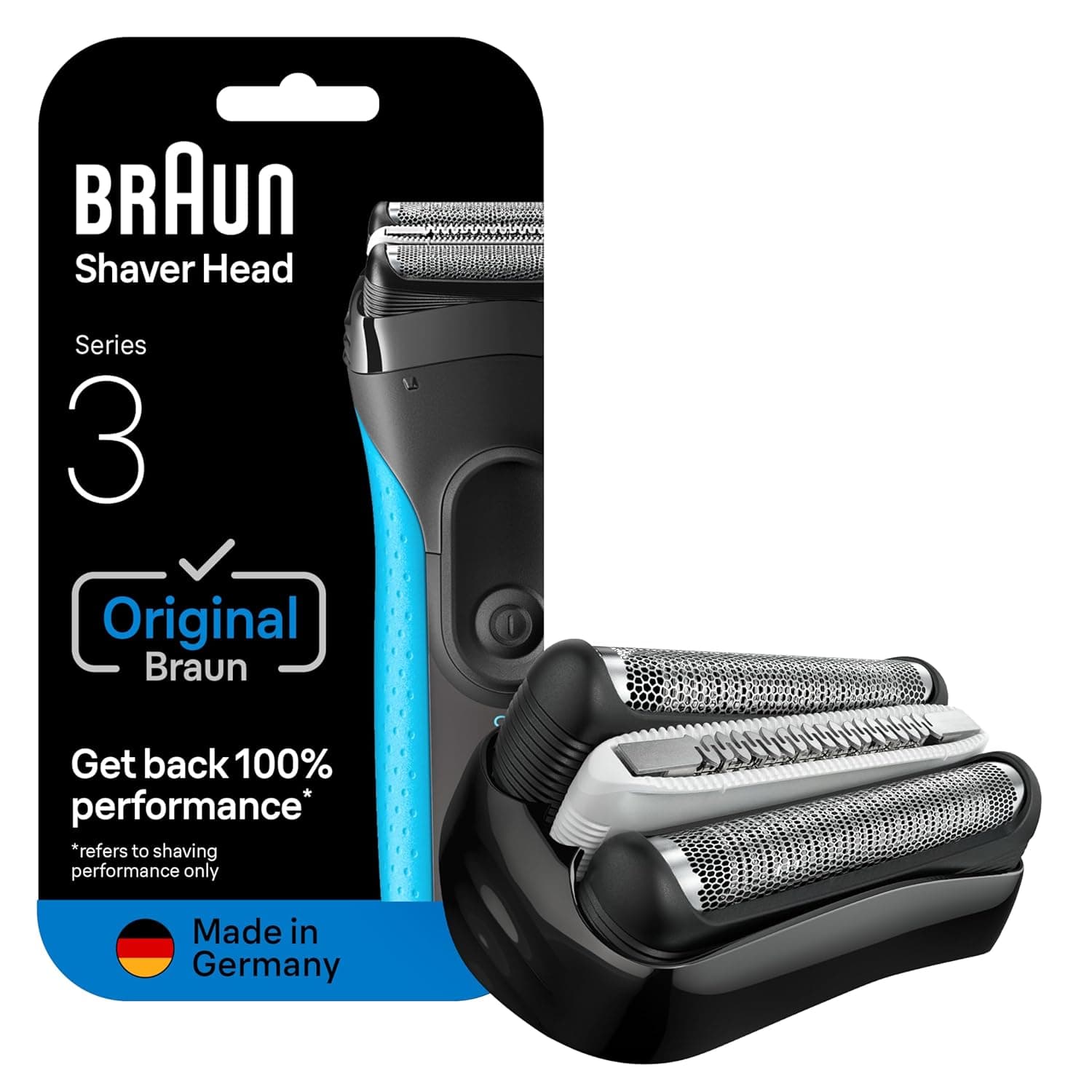Braun Series 3 32B Foil & Cutter Replacement Head, Compatible with Models 3000s, 3010s, 3040s, 3050cc, 3070cc, 3080s, 3090cc (Packaging May Vary)