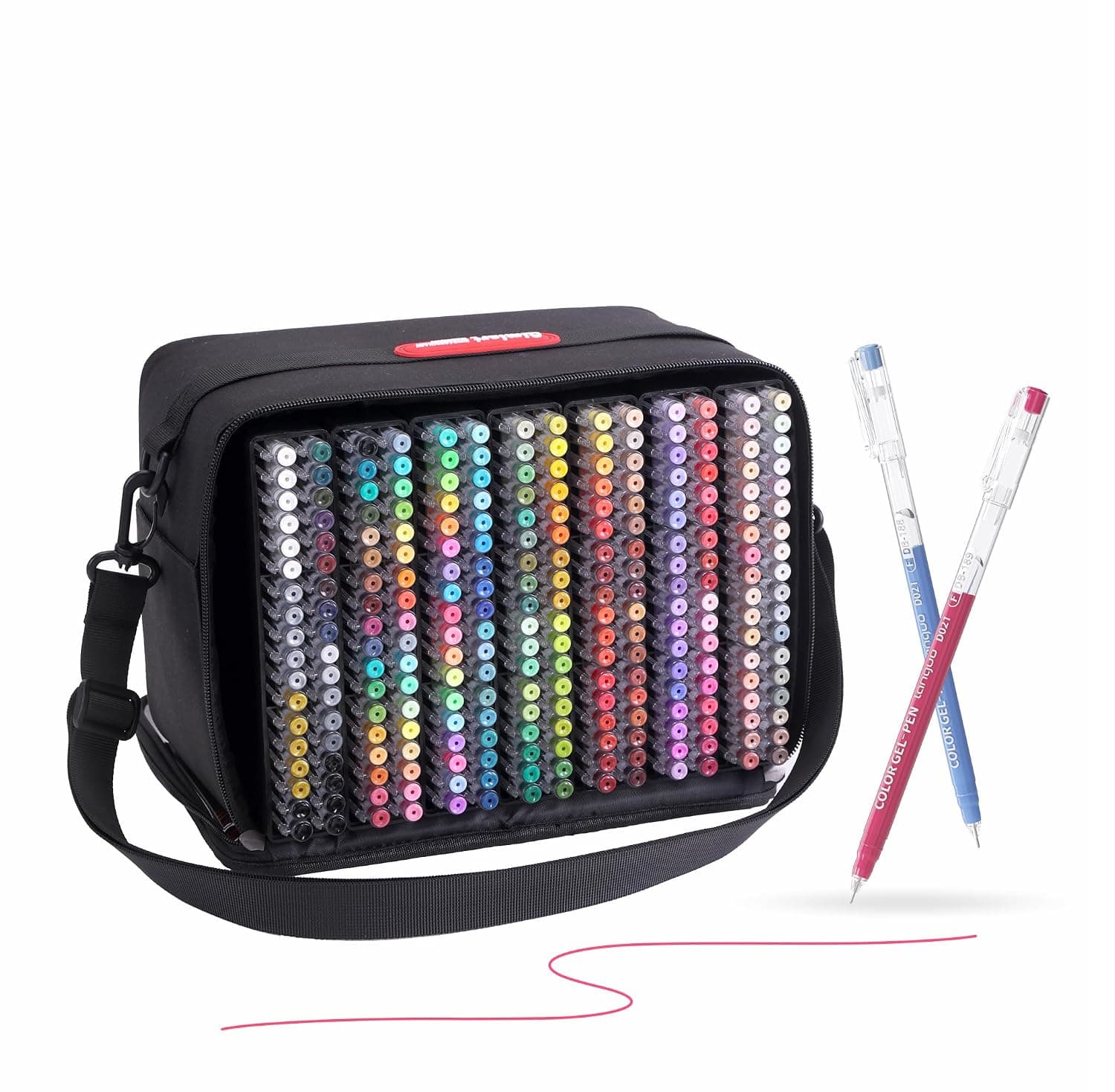 languo 252 Pcs Acrylic Gel Pens for Coloring, 234 Colors, 0.6mm Fine Tip | Colored Pens with Portable Storage Bag, Smooth Ink Flow, Vibrant Colors, Great for Drawing, Journaling, Doodling, DIY Crafts