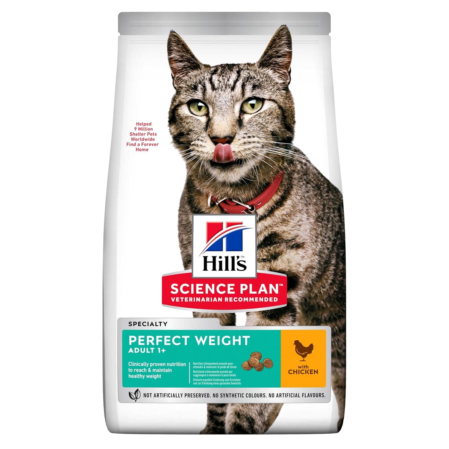 Hill's Science Plan Perfect Weight Adult Cat Food with Chicken, 2.5 kg