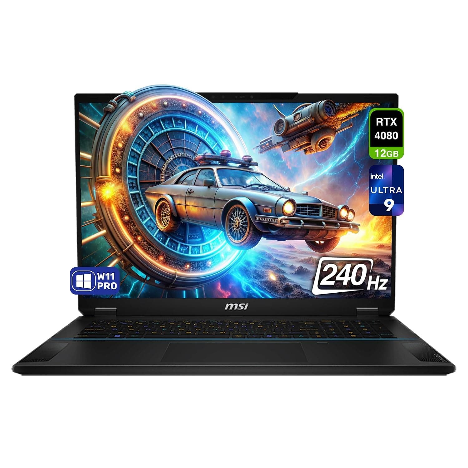 MSI Stealth 18 AI Studio Gaming Laptop, Intel Ultra 9-185H, 64 GB DDR5 RAM, 4 TB PCle SSD, 18” QHD+ (2560x1600) 240Hz, Nvidia G-Force RTX 4080, Backlit Keyboard, W11 Pro