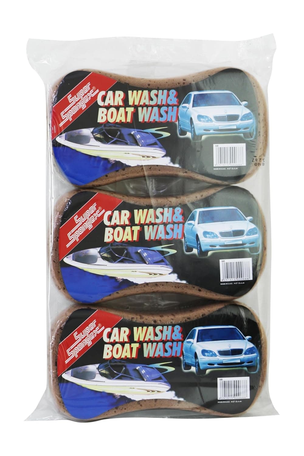 Suprex Car Wash Sponge – Large Soft High-Absorbent Car Cleaning Sponge, Scratch-Free Foam for Car Body, Wheels & Exterior Detailing (Pack of 1)