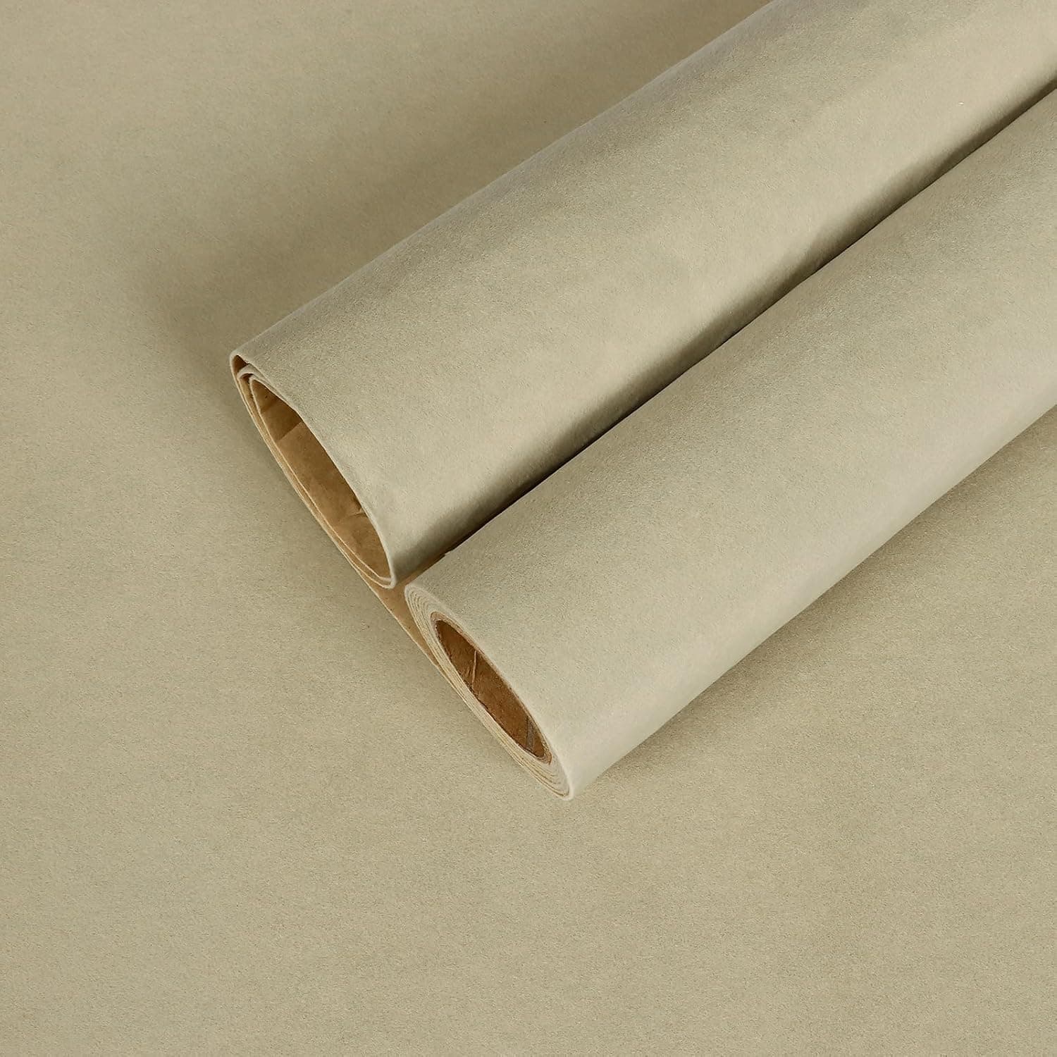 CHIHUT 12”x100” Beige Self Adhesive Velvet Flocking Liner for Jewelry Drawer Craft Fabric Velvet Contact Paper Peel and Stick Soft Durable Felt Velvet Drawer Liner Sticker for DIY Projects Furniture