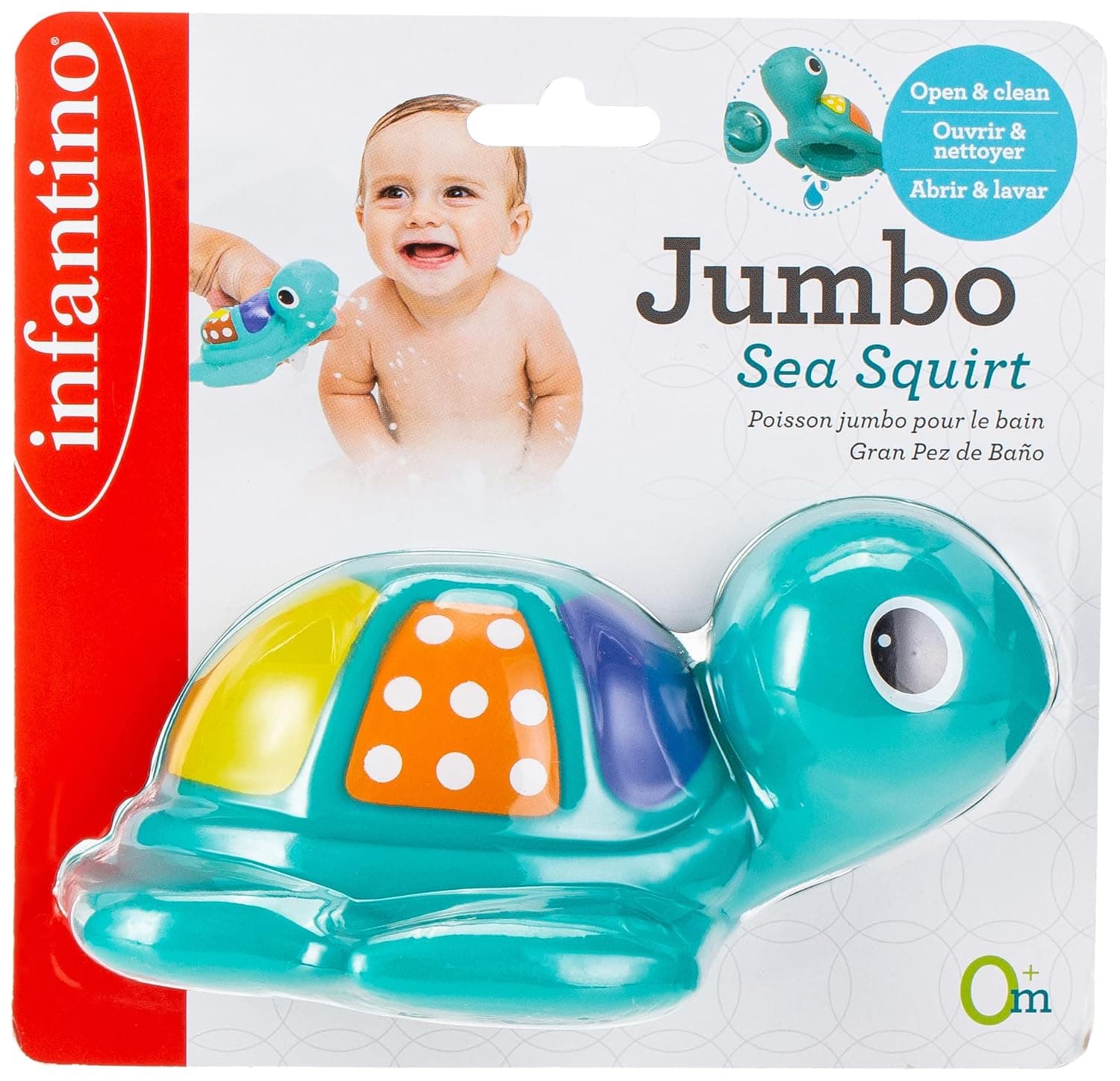 Infantino-Jumbo Sea Squirt-Turtle |Baby Bathing Toys|