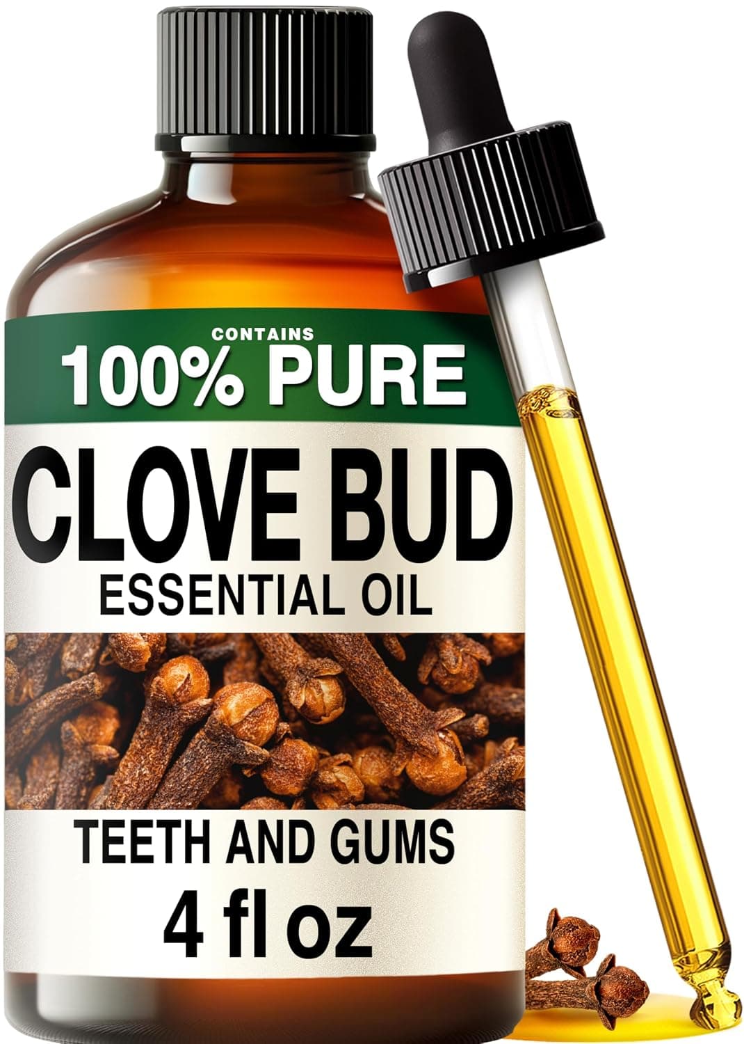 Kukka Clove Oil [100% Natural] for Tooth - Clove Oil and Gum Care, Oral Care, Natural Hair Care, Diffusion, Self-Making Soap and Candles (118 ml)