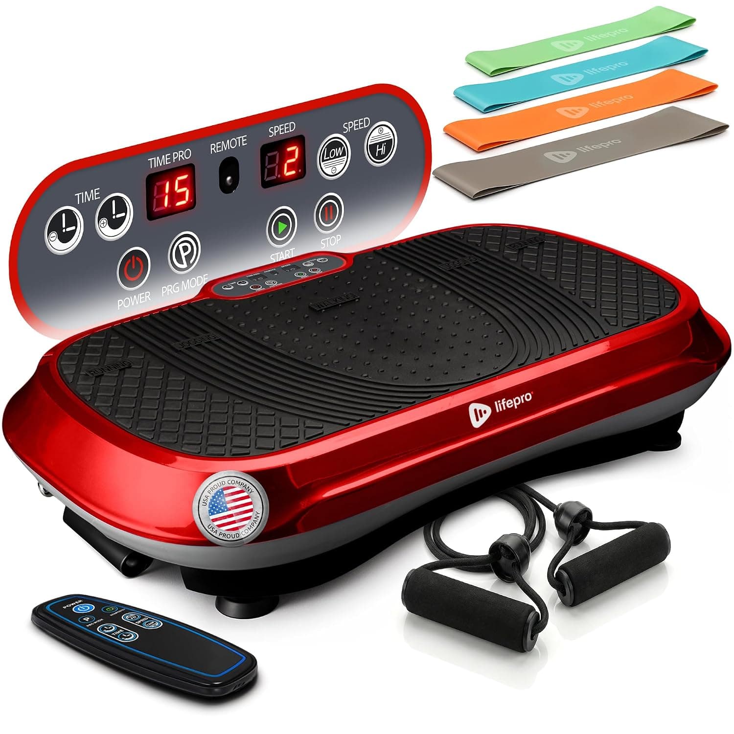LifePro Waver Vibration Plate Exercise Machine - Whole Body Workout Vibration Fitness Platform w/ Loop Bands - Home Training Equipment for Weight Loss & Toning
