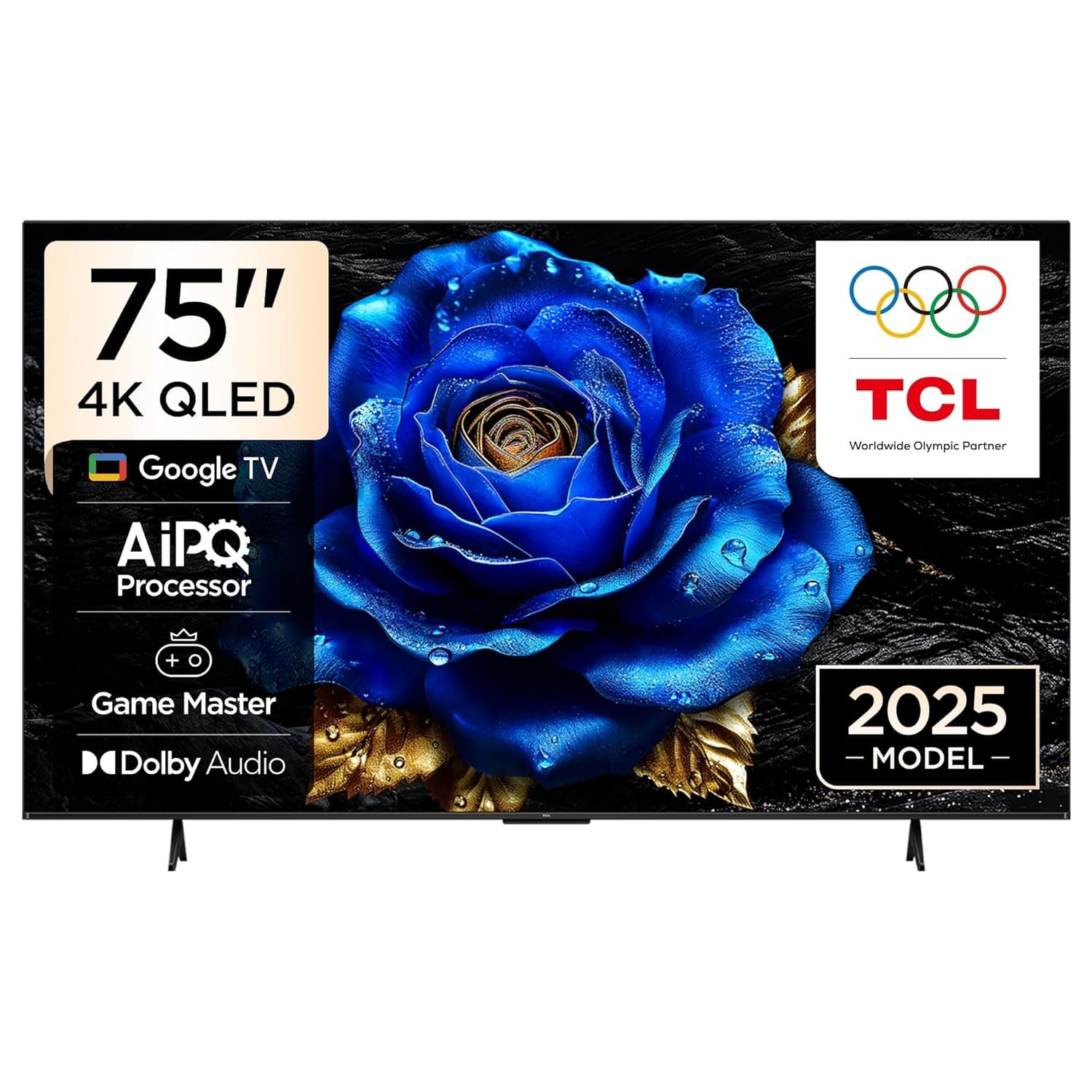 TCL 75P71K Television 75 Inch Smart TV 4K QLED Colorful Quantum Crystal HDR 10+ Gaming Google TV, Dolby Vision Atmos, DTS Virtual X, MEMC, Voice Control, Game Master with Slim Design (2025 Model)