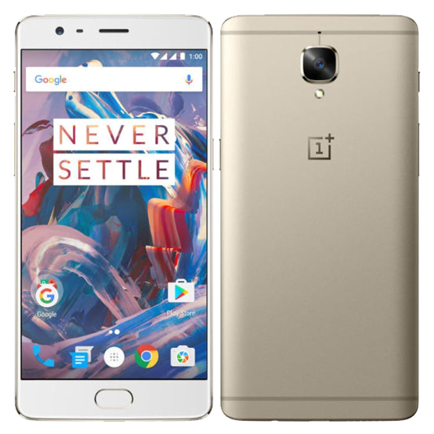 OnePlus 3T Dual Sim - 64GB, 6GB RAM, 4G LTE, Soft Gold