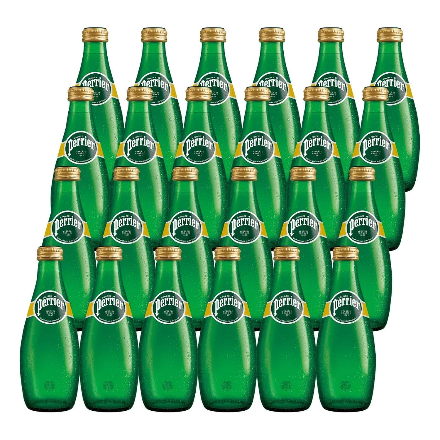 Perrier Glass Bottle Natural Sparkling Water - 200ml (Pack of 24)