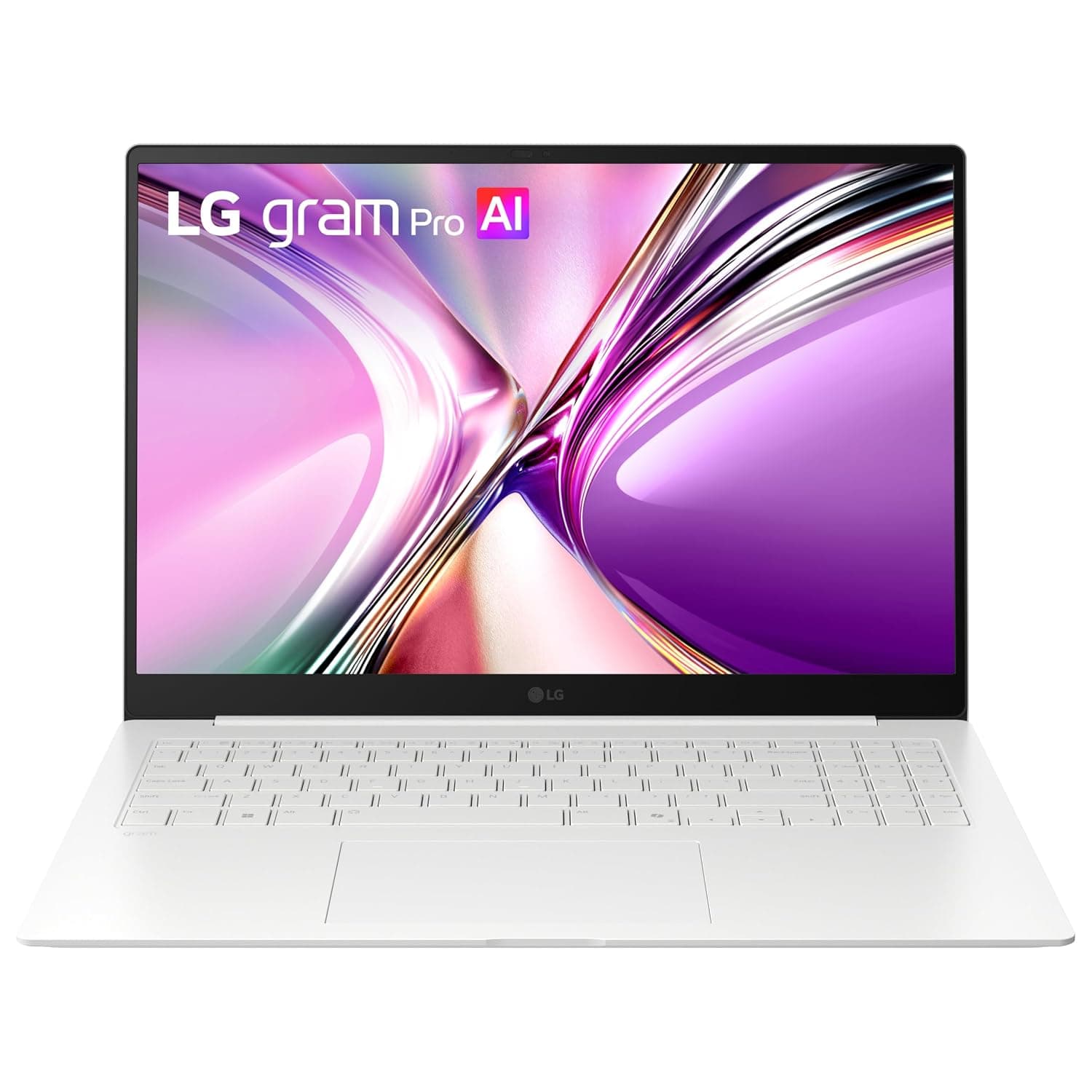 LG gram Pro 16 inch thin and light Dual AI laptop computer, Windows 11 Home, Copilot+ PC, Ryzen AI 7 450 processor, 32GB RAM, 2TB SSD - Aerominum White
