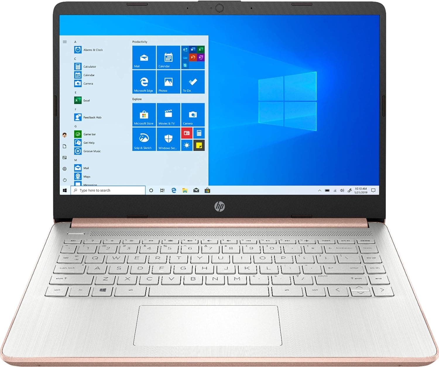 HP 2021 Stream 14" HD Thin and Light Laptop, Intel Celeron N4020 Processor, 4GB Memory, 64GB eMMC Storage, WiFi 5, Webcam, HDMI, 1 Year Office 365, Windows 10 S, Rose Gold, W/IFT 32GB Flash Drive
