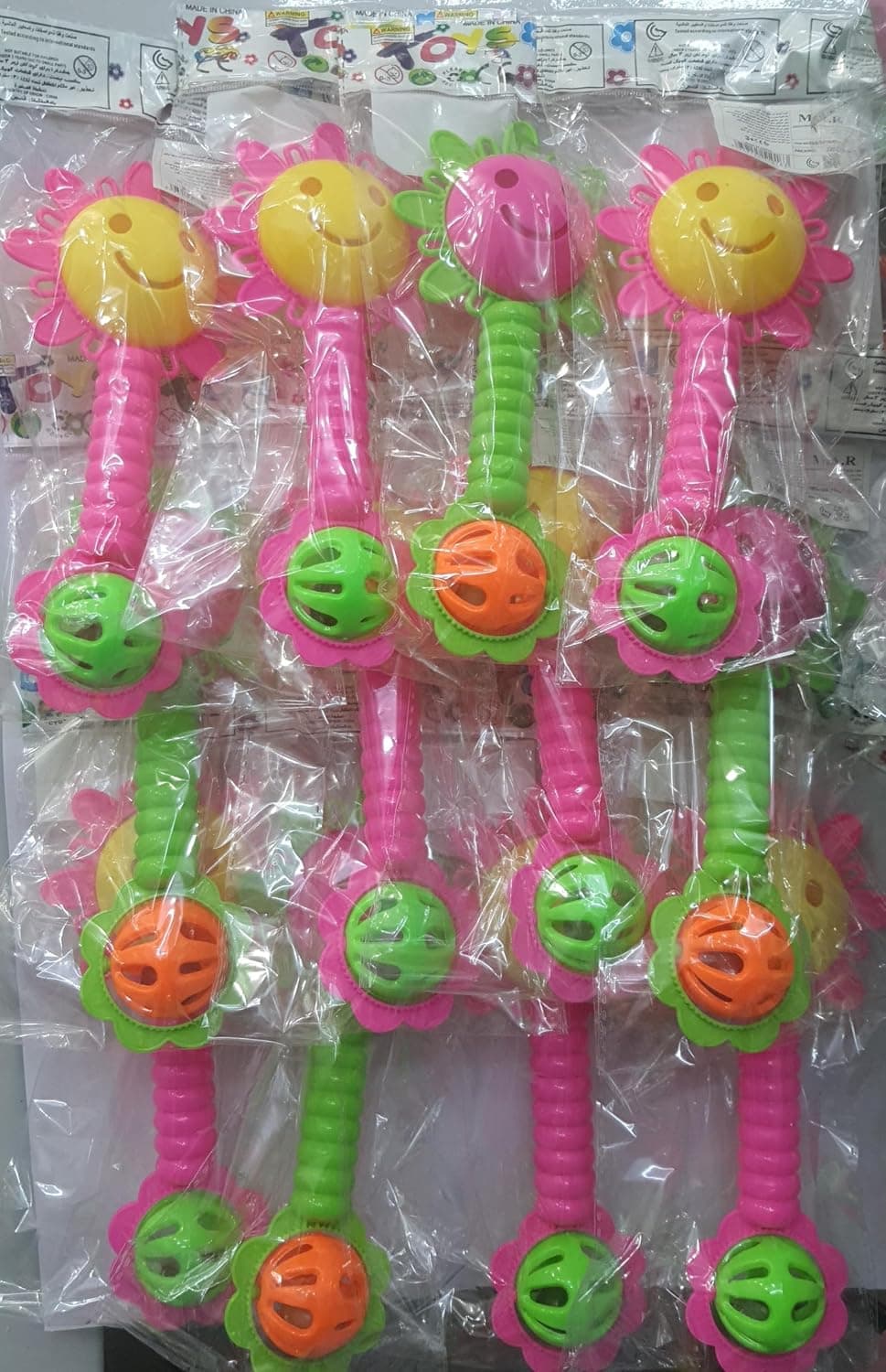 Rattles 12pcs/set Plastic Rattles Baby Tools Cute Sensory Toy Infant Hand Grip Developmental Toy for 3 6 9 12 Months