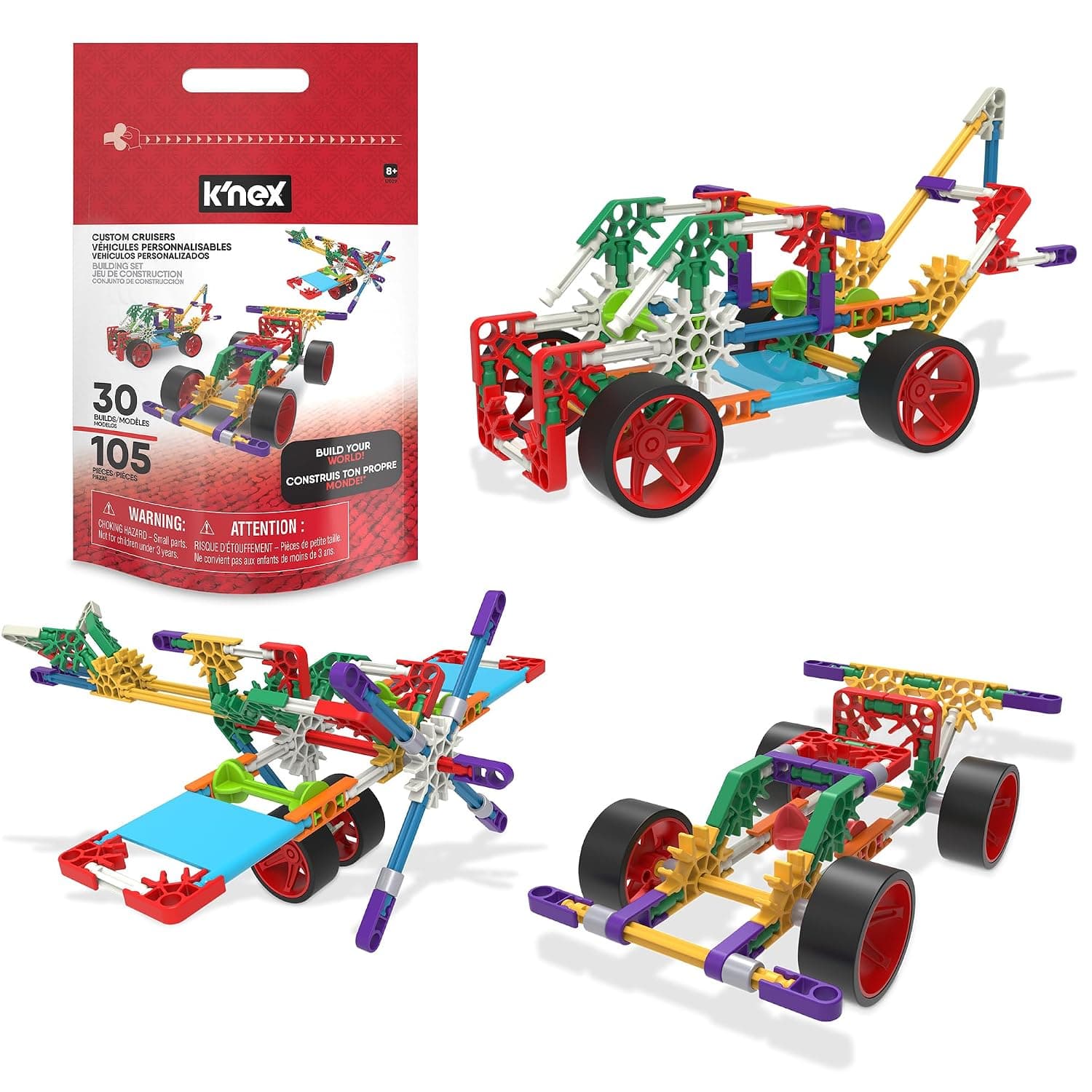 K'NEX Custom Cruisers 30 Model Set with Bag