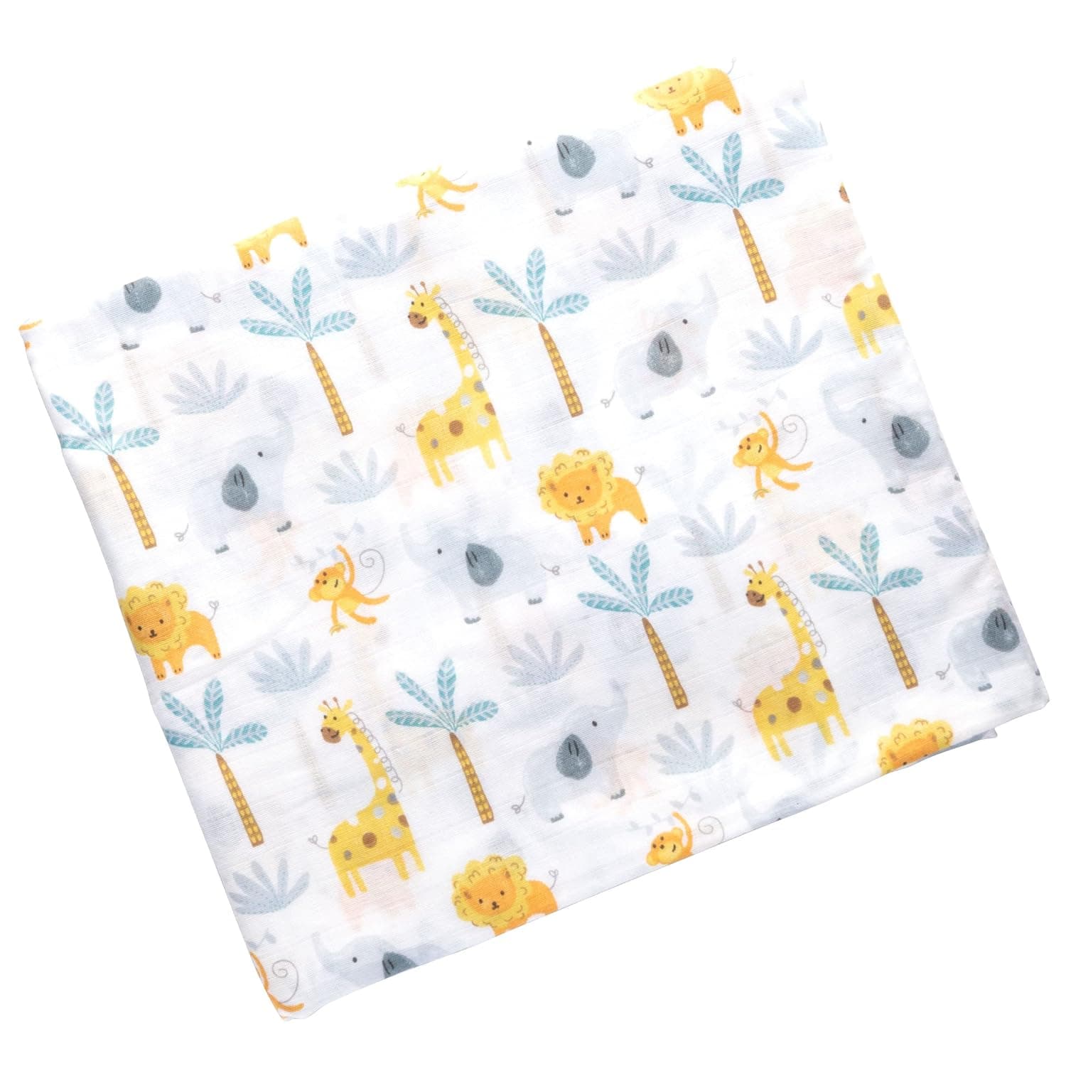Stephen Joseph, Unisex Baby Cotton Muslin Swaddle Blanket, Zoo
