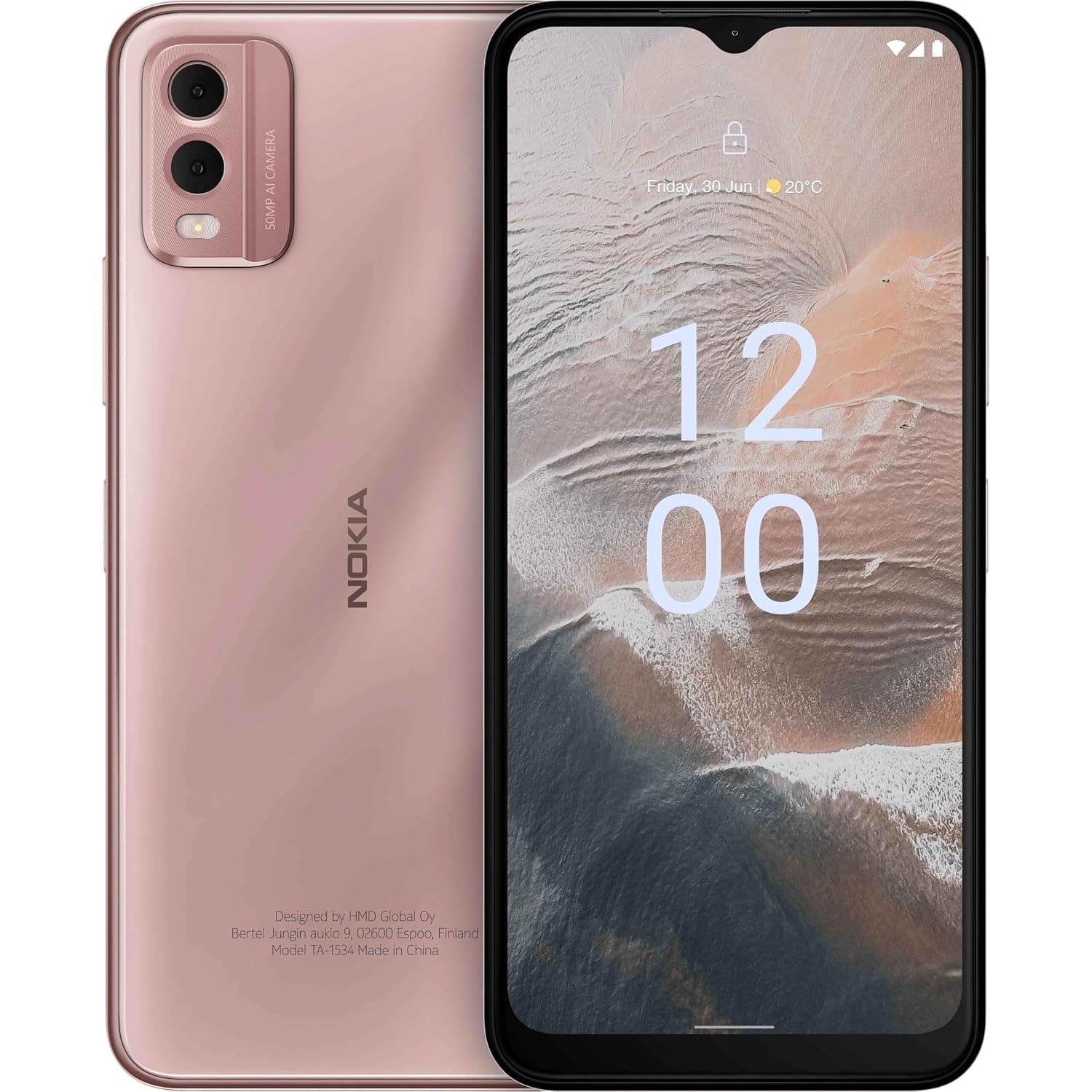 Nokia C32 Dual SIM 64GB ROM + 4GB RAM Factory Unlocked 4G/LTE Smartphone (Beach Pink) - International Version