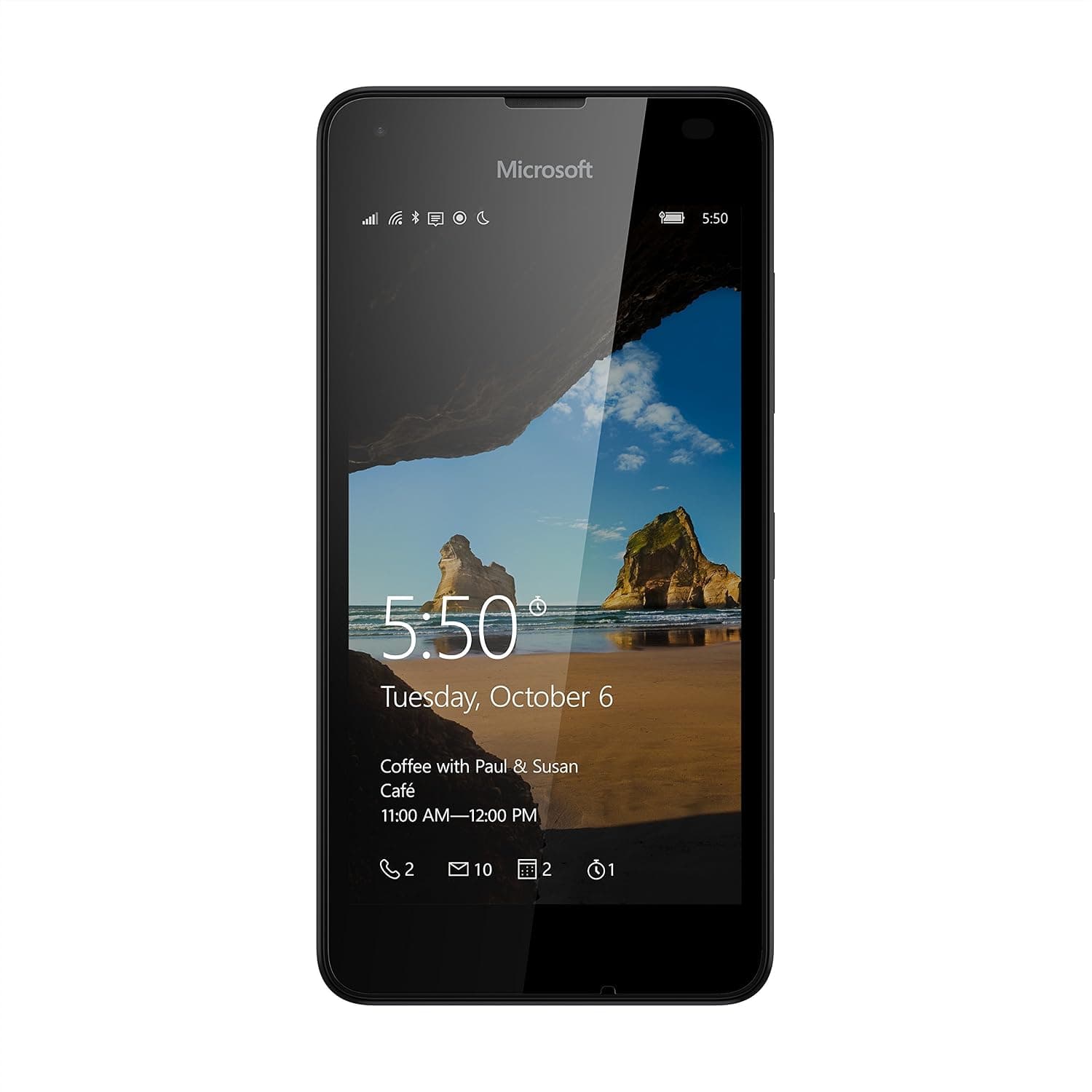 Microsoft Lumia 550 Single-SIM 8GB ROM + 1GB RAM (GSM Only | No CDMA) Factory Unlocked 4G/LTE Smartphone (Black) - International Version
