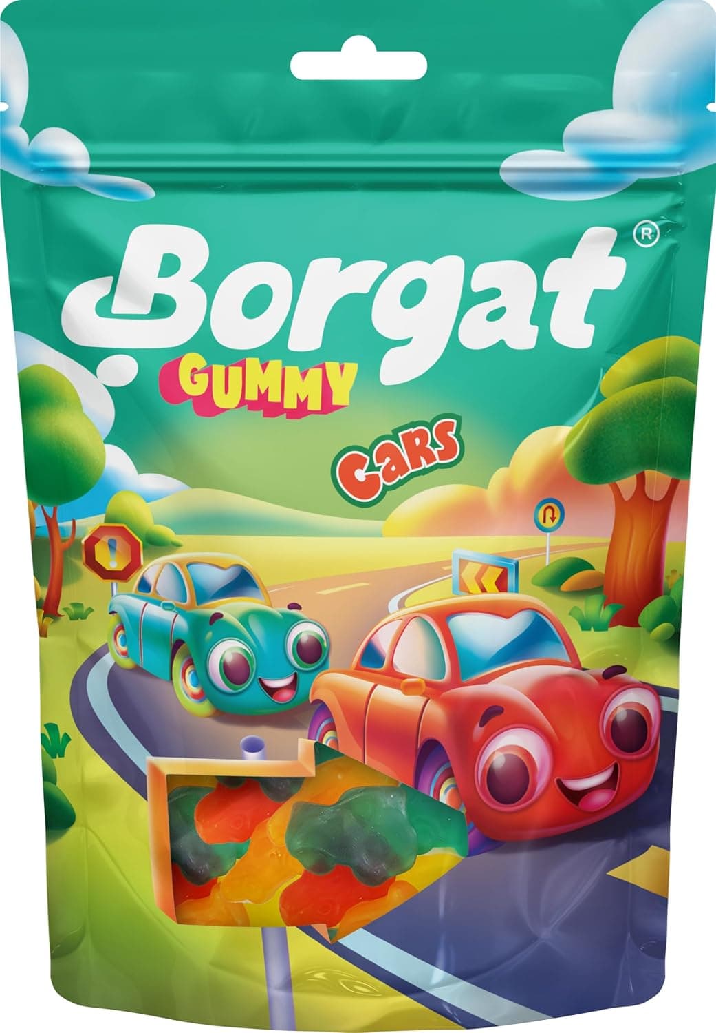 Borgat Cars Gummy Candy Pouch, 80g - Pack of 1