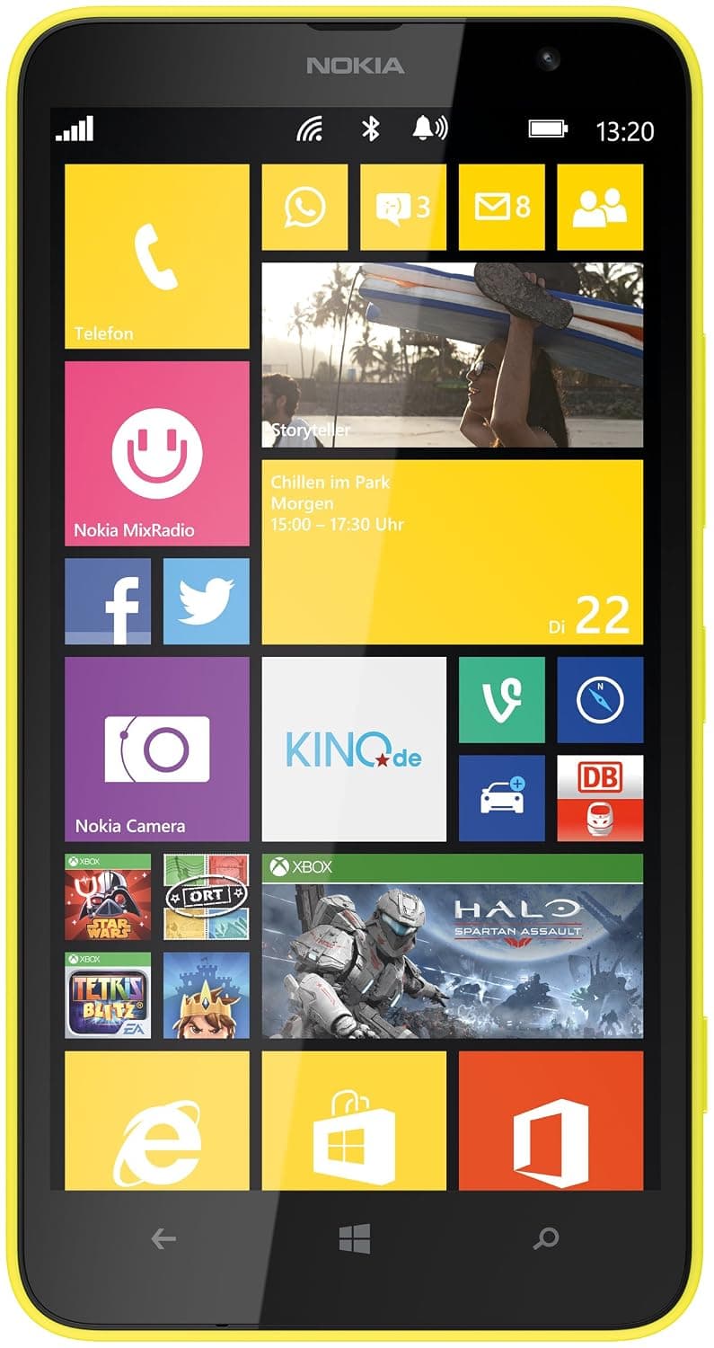 Nokia Lumia 1320 Single-SIM 8GB ROM + 1GB RAM (GSM Only | No CDMA) Factory Unlocked 4G/LTE Smartphone (Yellow) - International Version