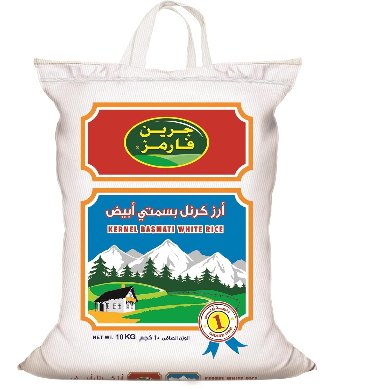 Green Farms Kernel Basmati White Rice, 10Kg - Pack of 1 0123112