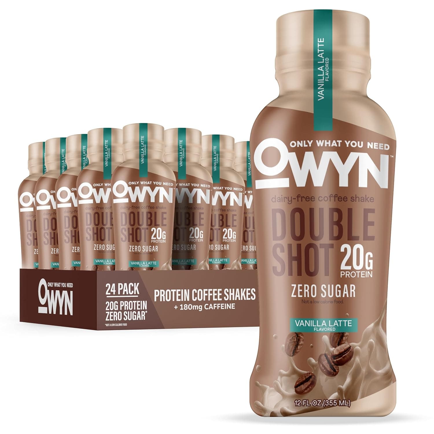 Owyn Doubleshot Protein Coffee Shake Vanilla Latte 12 Pack