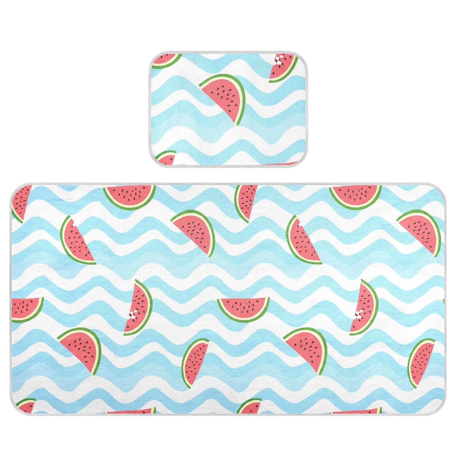 Watermelon Slices Baby Cooling Mattress Pad, Soft & Breathable Cooling Mat Keep Baby Cool in Summer 28x52 in, Nursery Essential
