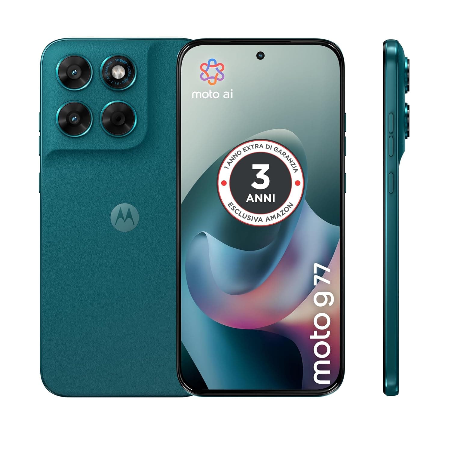 Motorola Moto G77 Dual-SIM 128GB ROM + 8GB RAM (GSM Only | No CDMA) Factory Unlocked 5G Smartphone (Pantone Shaded Spruce) - International Version