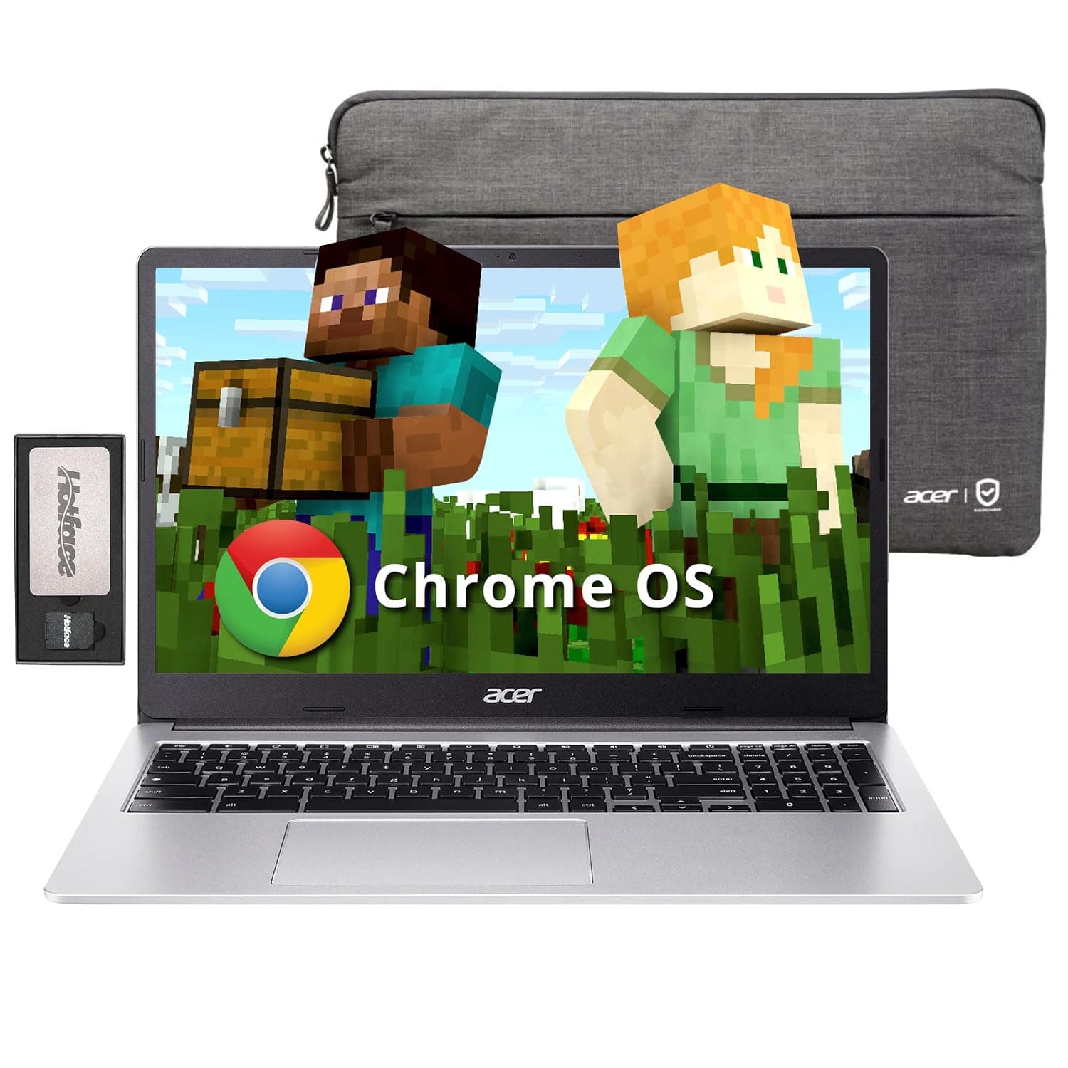 Acer Chromebook 315 15.6" HD Laptop, Intel Pentium N6000, 4GB LPDDR4X, 288GB Storage (128GB eMMC & 160GB Docking Station Set), Intel UHD Graphics, Numeric Keypad, HD Webcam, Wi-Fi 6, Chrome OS, Silver