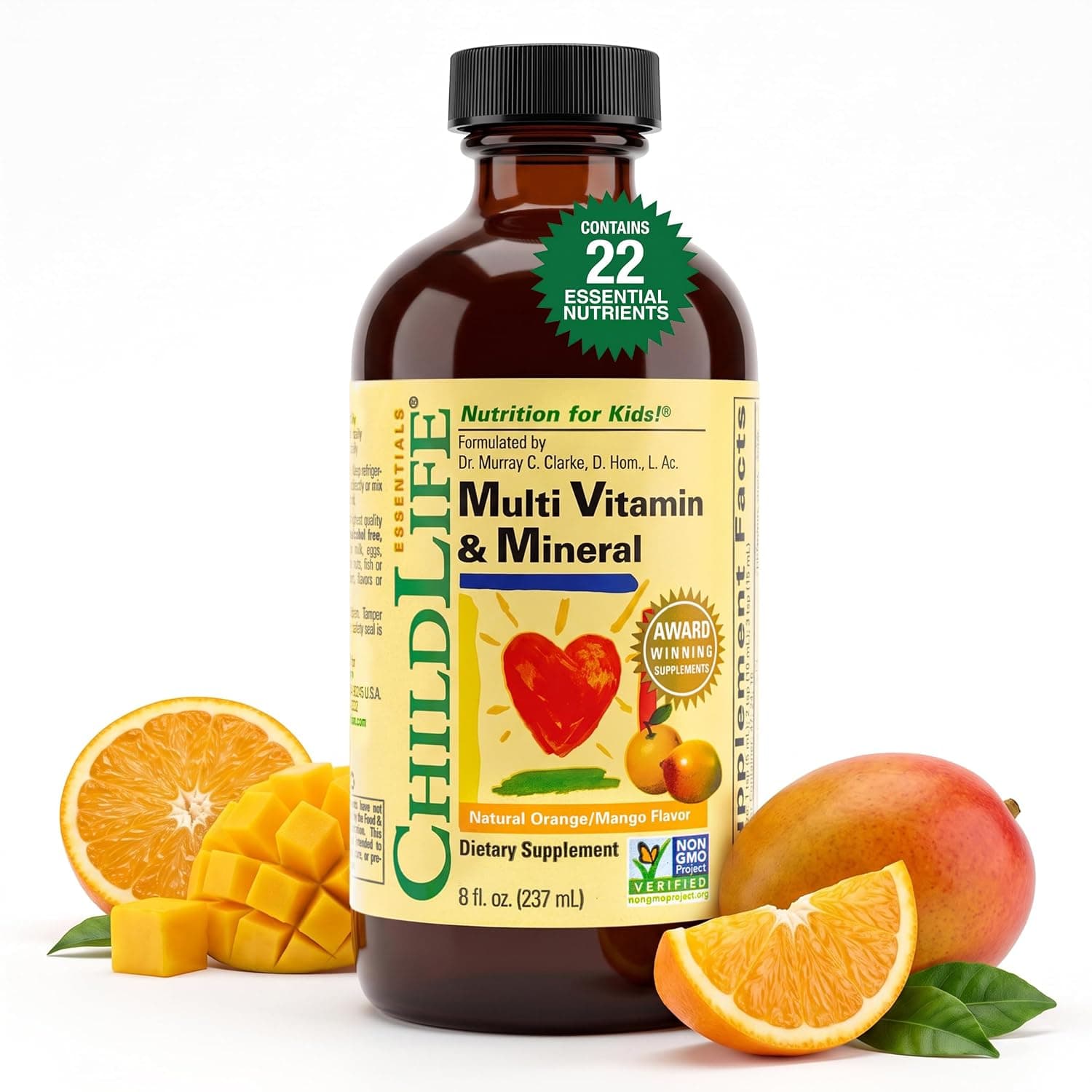 ChildLife Essentials Multi Vitamin Mineral Natural Orange Mango Flavor (237ml)