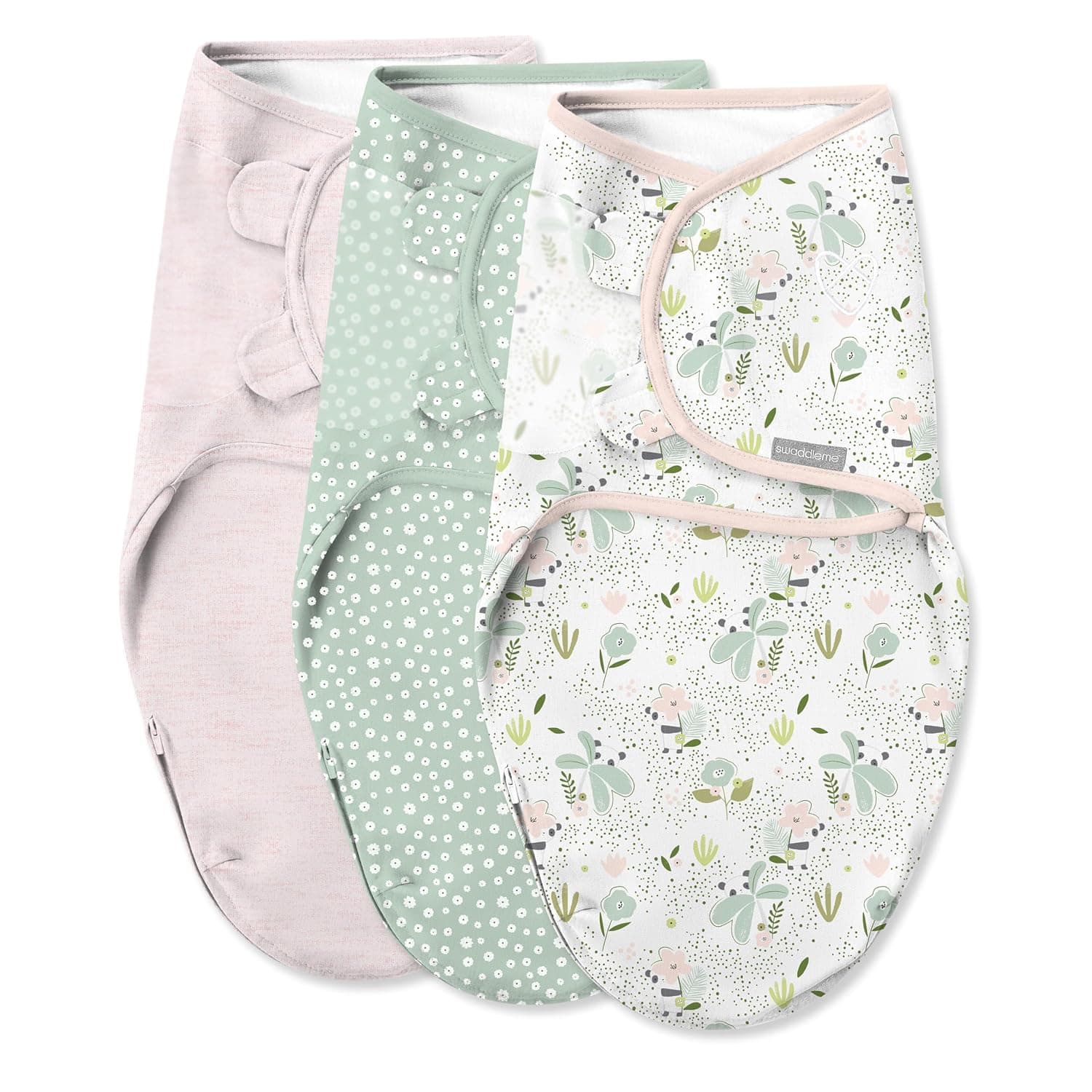 SwaddleMe Easy Change Swaddle(Peekaboo Panda) - Size Small/Medium, 0-3 Months, Pack of 3