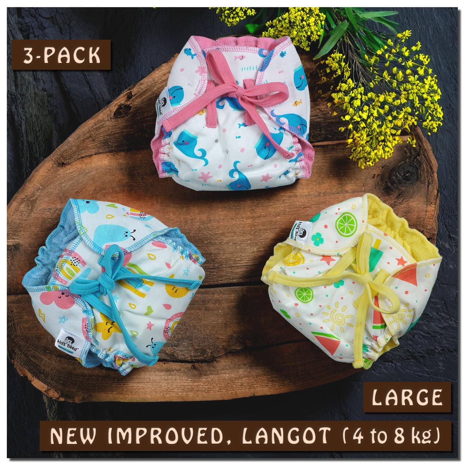 KidsNeed Advanced langots for new born 0-6 months langot for new born baby nappies for new born baby L2L