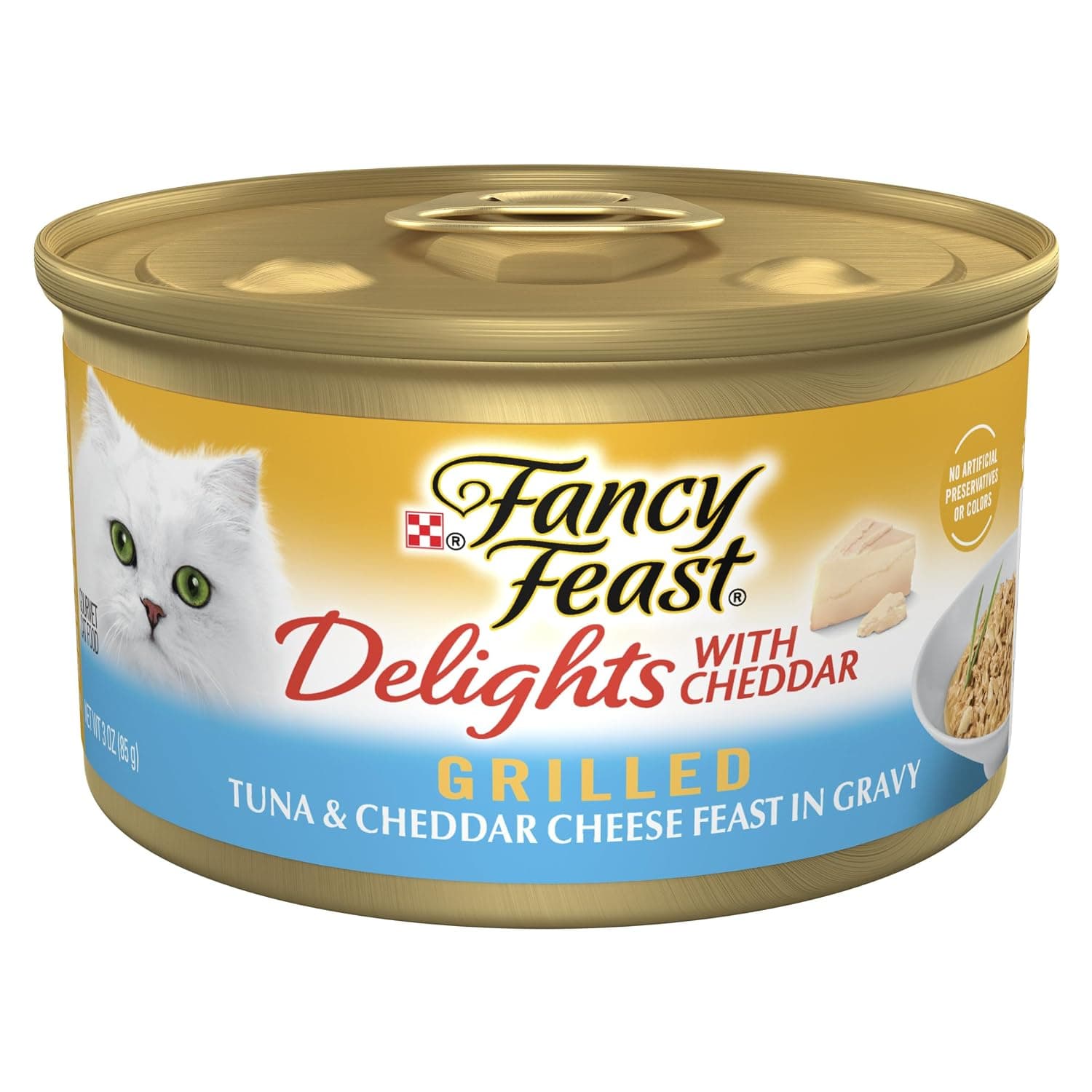 Purina Fancy Feast Grilled Gravy Wet Cat Food, Delights Grilled Cheese Feast -