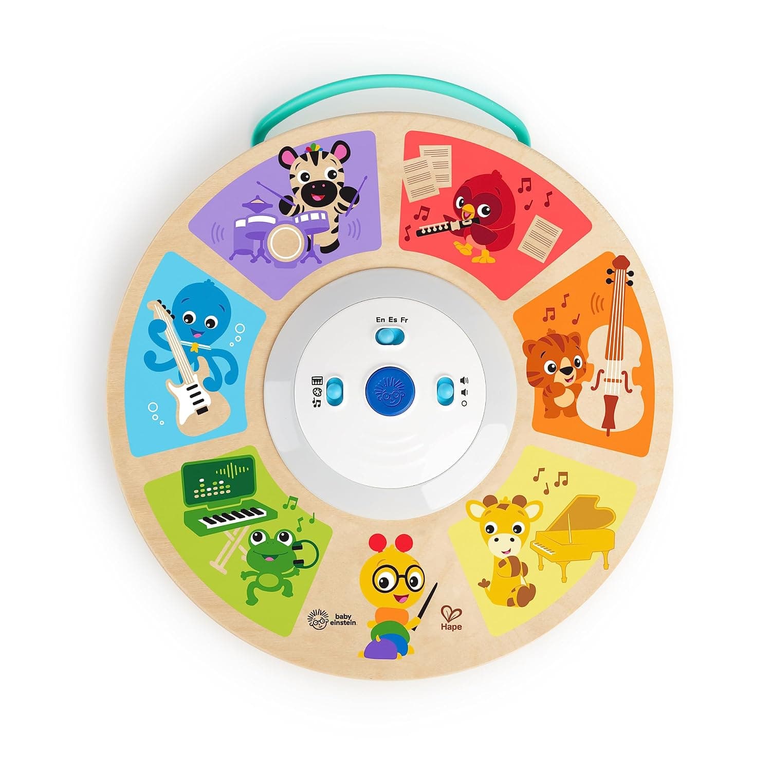 Baby Einstein Hape, Cal's Smart Sounds Symphony Magic Touch Electronic Wooden Activity Toy, 3 Modes, Ages 6 Months +