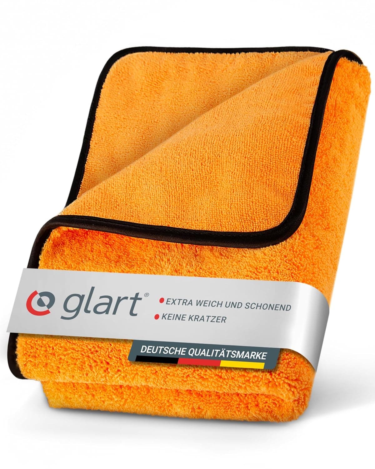 Glart 44WG Watergate Super Absorbent Microfiber Cloth Drying Towel, 60 x 90 cm, Orange, 1 Pc. for Car Care, Polishing and Wheel Cleaning