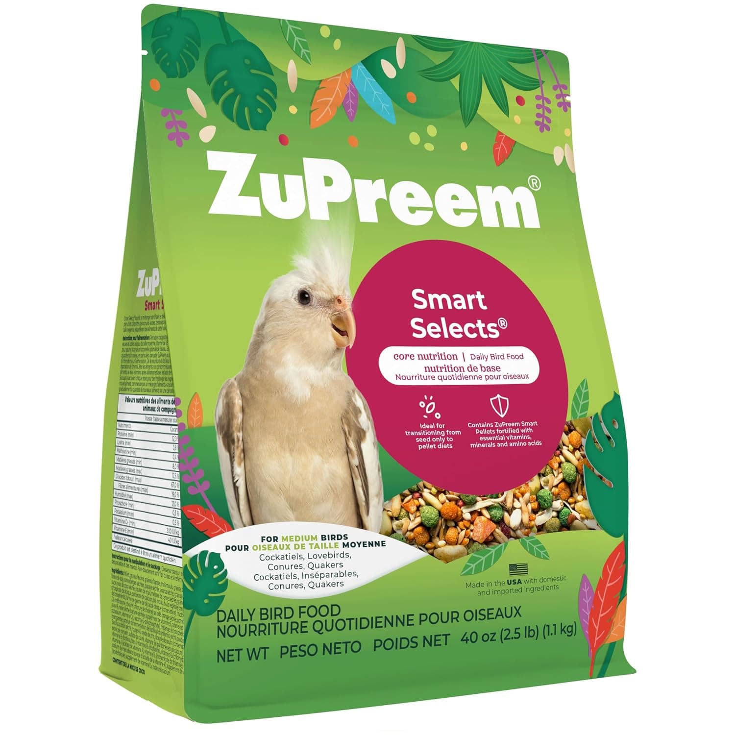 Zupreem Birds Smartselects Medium 1.1Kg