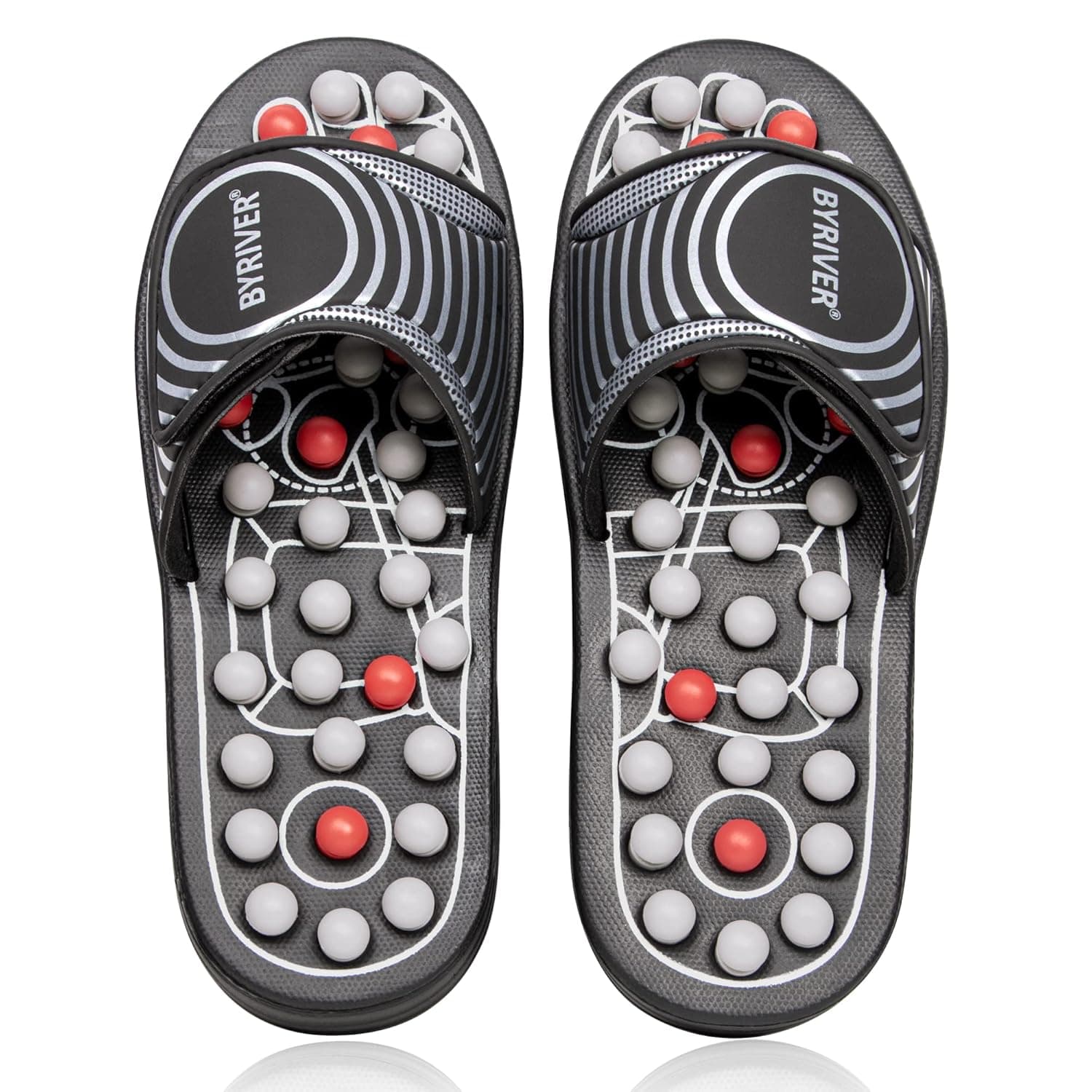 BYRIVER Foot Massage Slippers, Foot Massager, Massage Relaxation Tool for Relieving Plantar Fasciitis (02S)