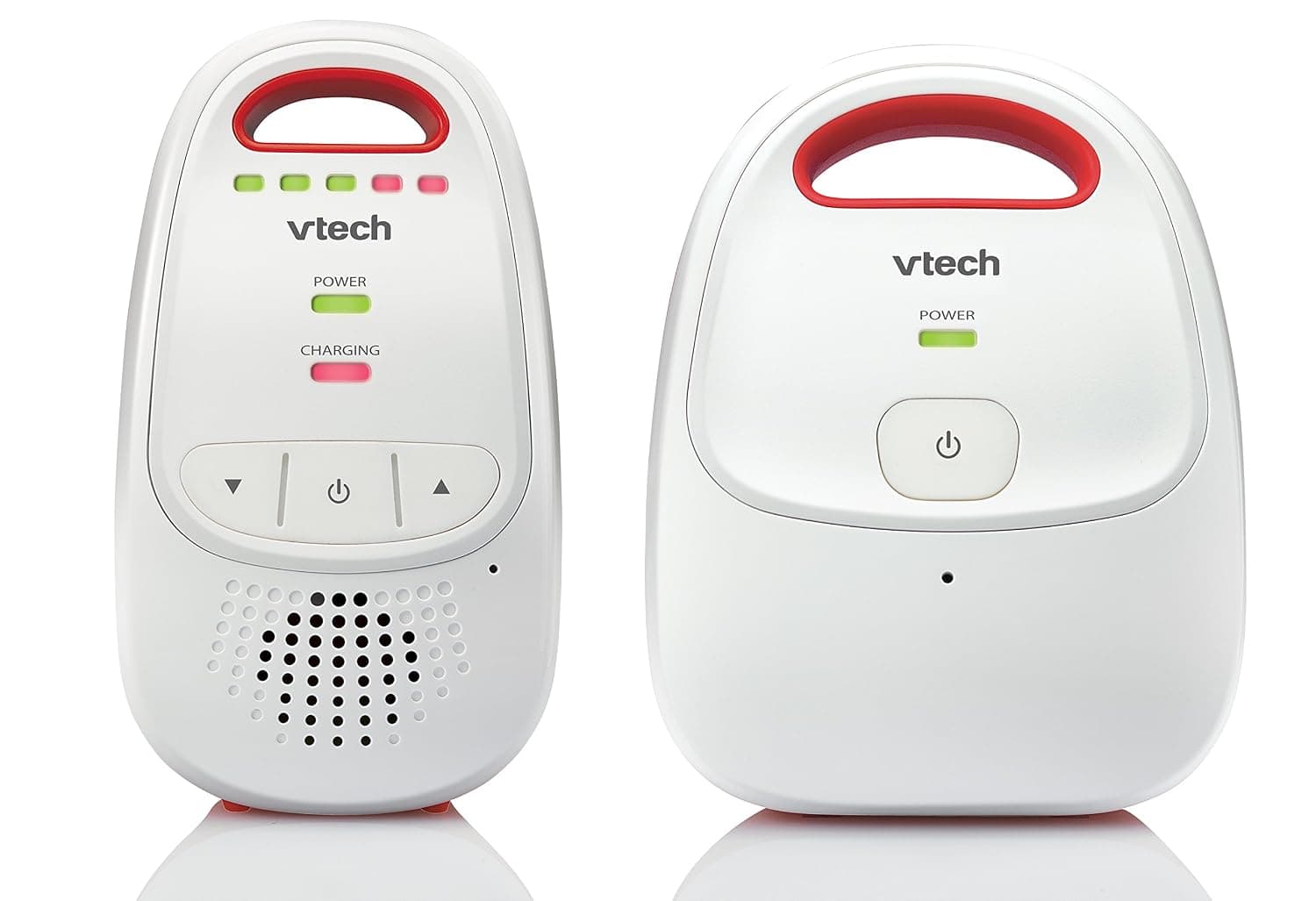 VTech Baby BM1000 Digital Audio Baby Monitor, White/Red